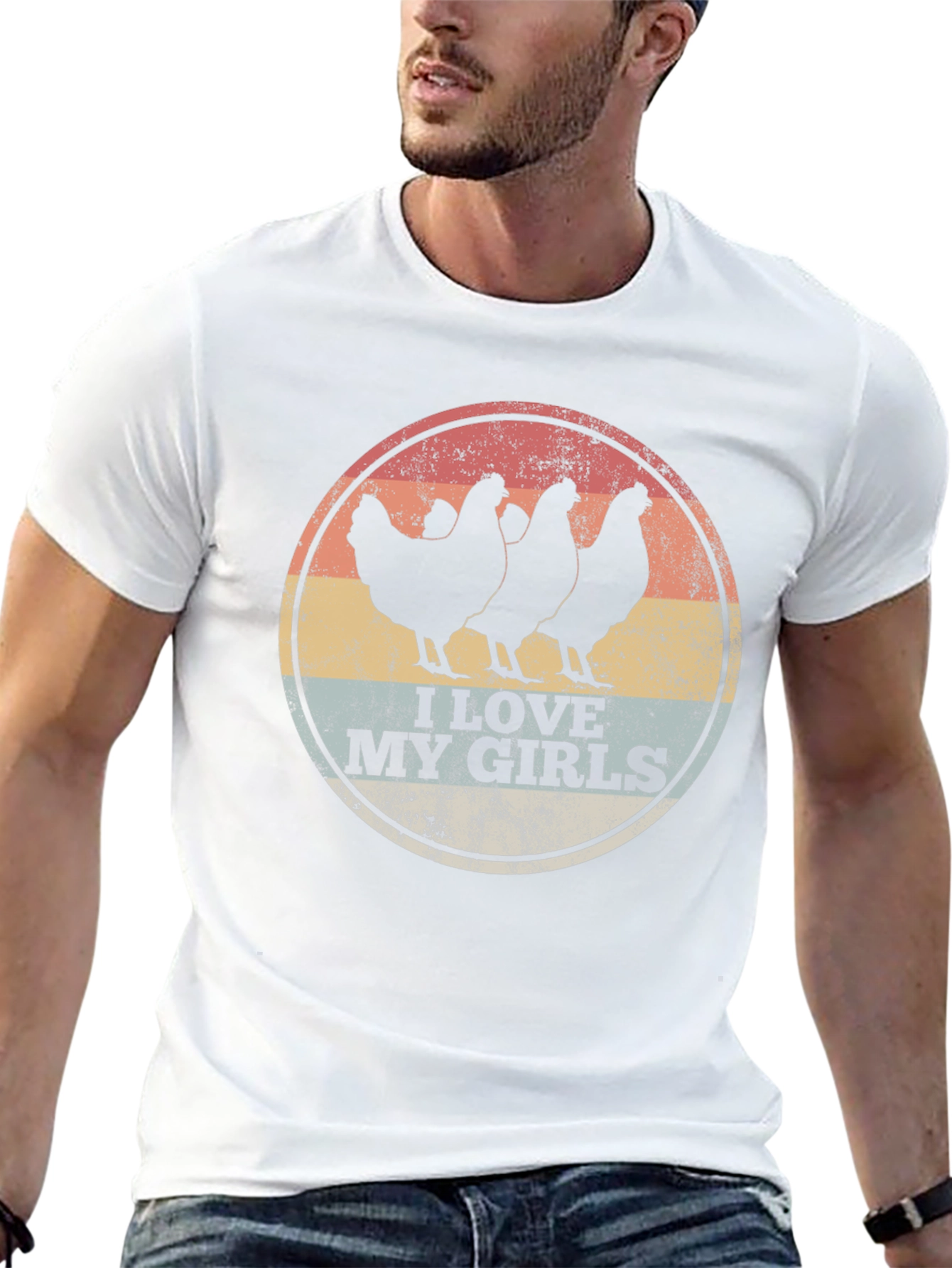 I Love My Girls Chicken Graphic Tee