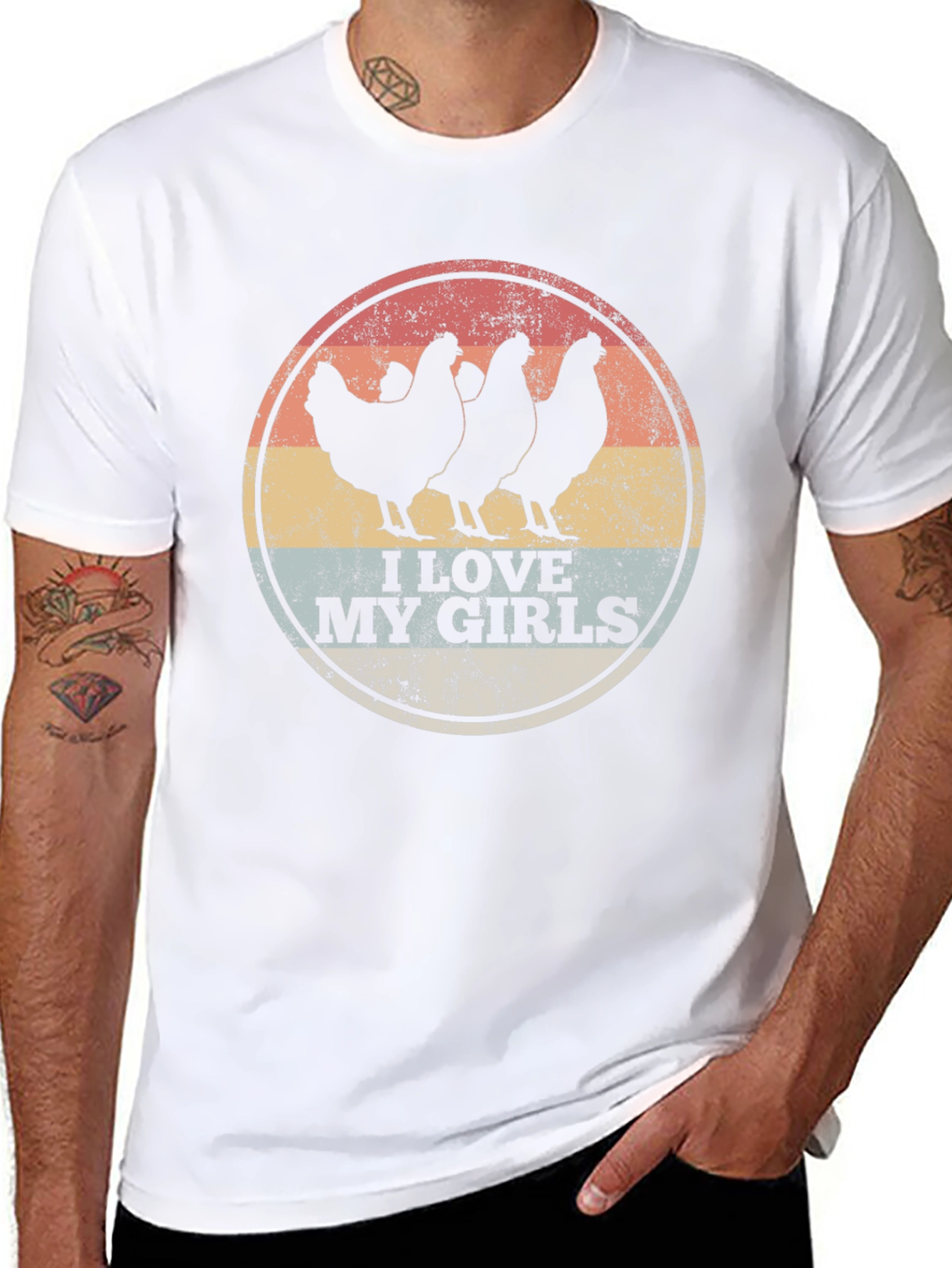 I Love My Girls Chicken Graphic Tee