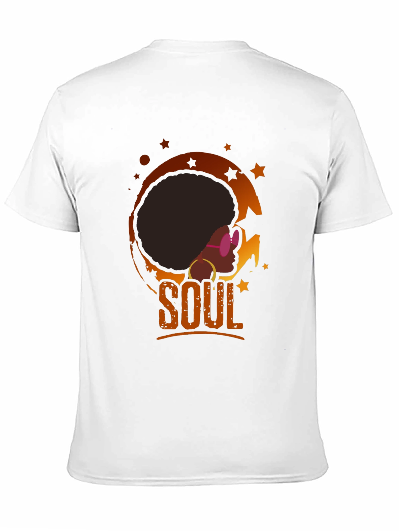 Soulful Afro T-Shirt - Retro Black Tee
