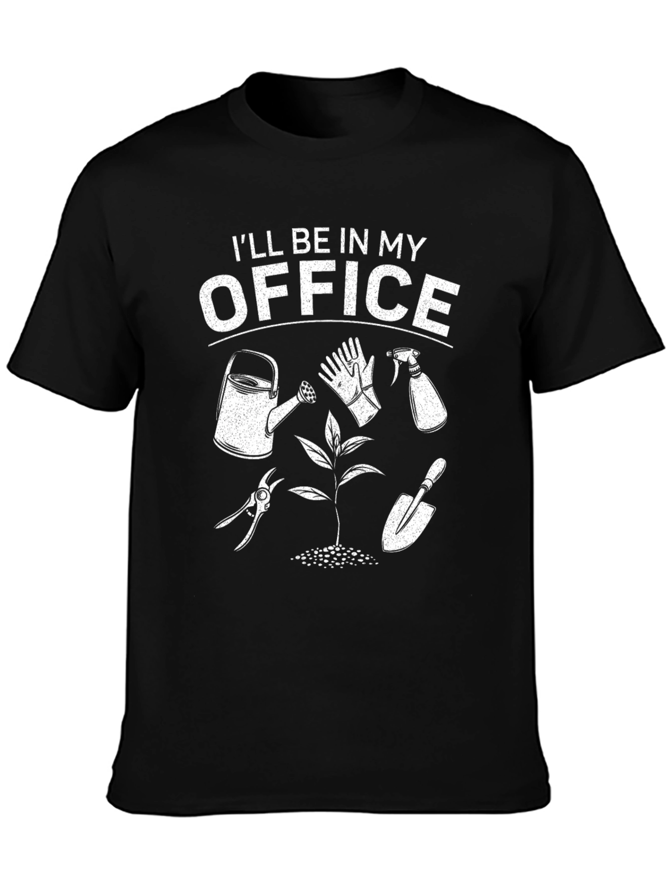 Gardeners Office T-Shirt - Black Cotton Blend