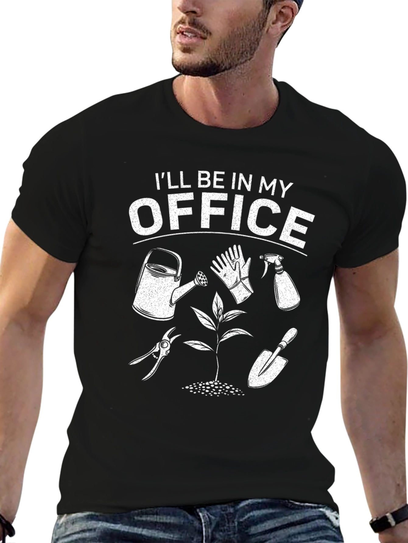 Gardeners Office T-Shirt - Black Cotton Blend