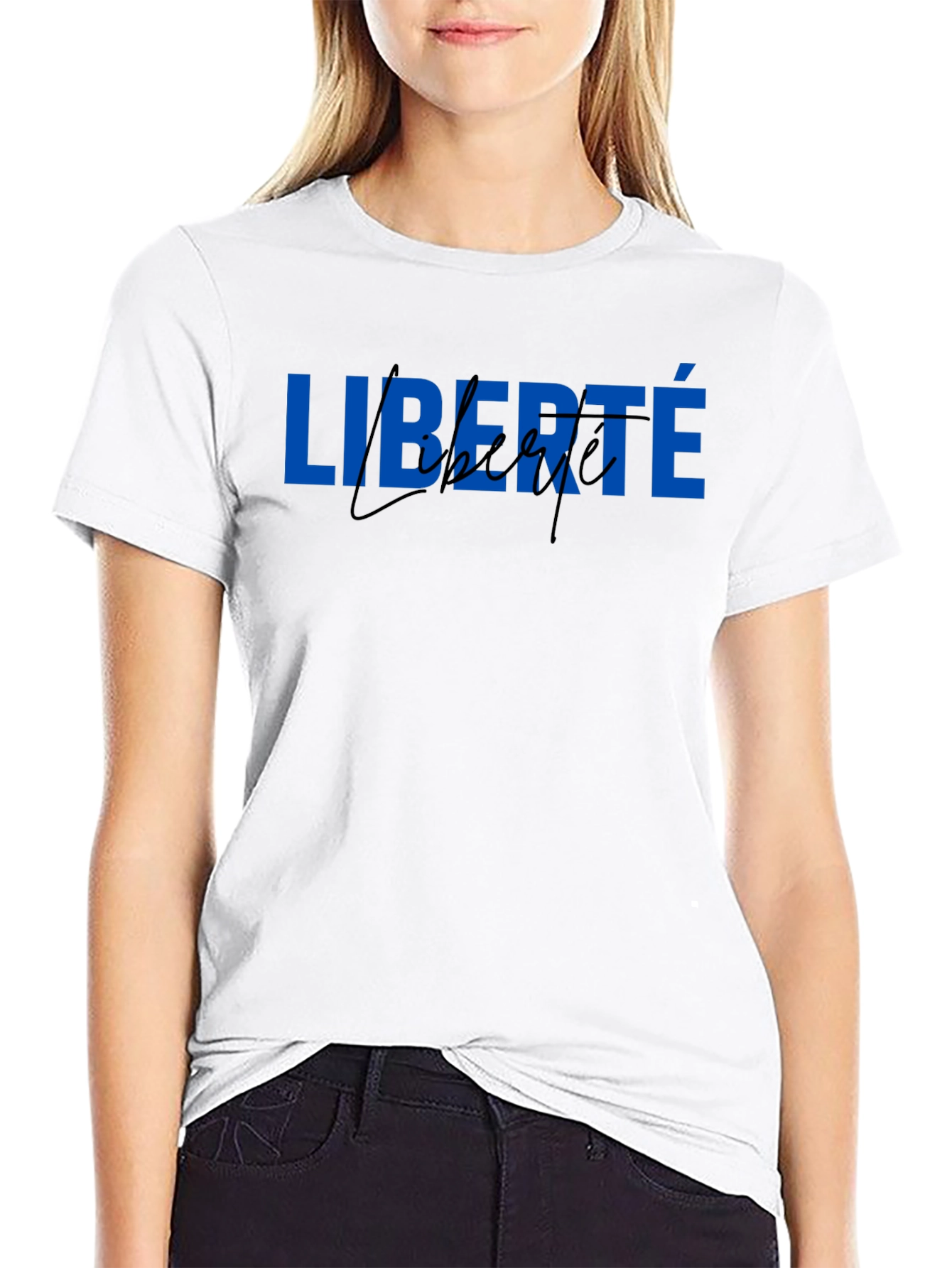 Liberté Graphic Tee - Black Short Sleeve T-Shirt
