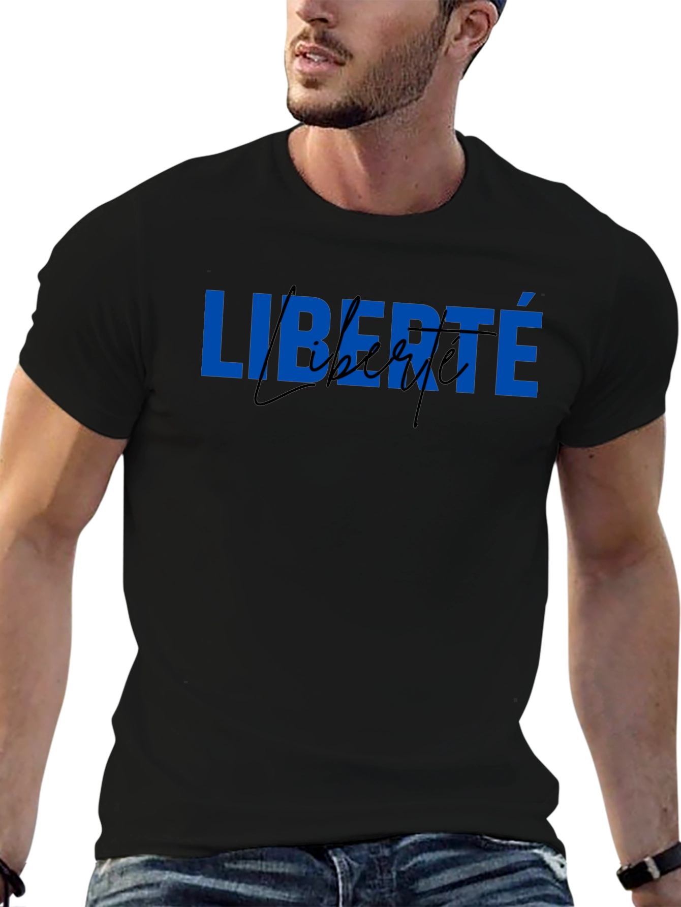Liberté Graphic Tee - Black Short Sleeve T-Shirt