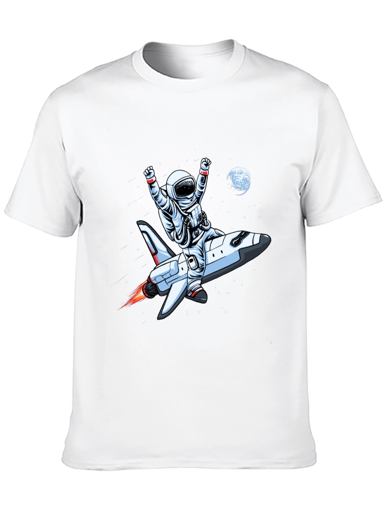 Astronaut Rocket Ride Black T-Shirt