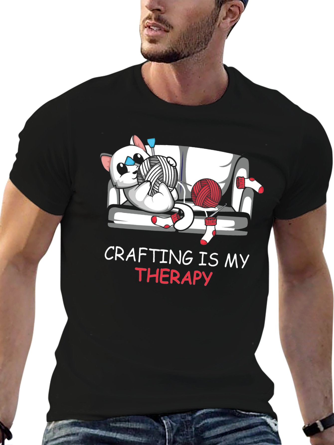Crafting Is My Therapy Graphic T-Shirt