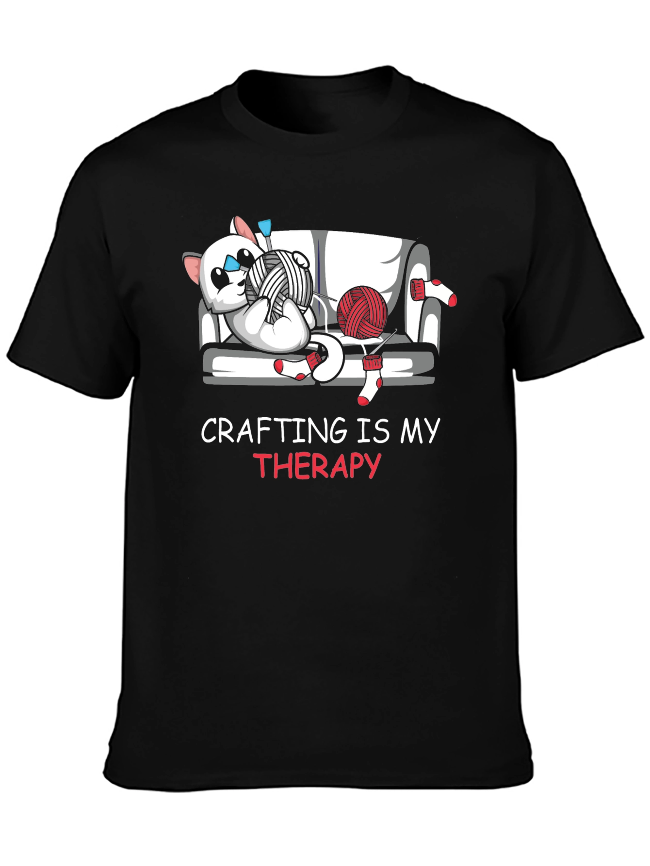 Crafting Is My Therapy Graphic T-Shirt