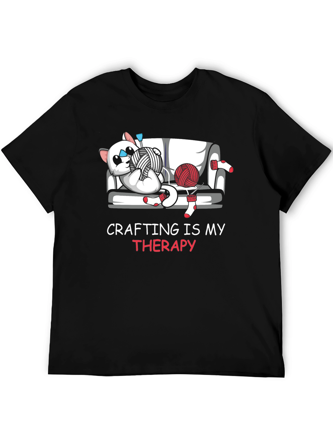 Crafting Is My Therapy Graphic T-Shirt