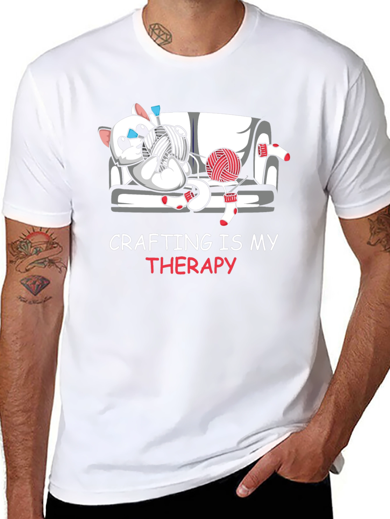 Crafting Is My Therapy Graphic T-Shirt
