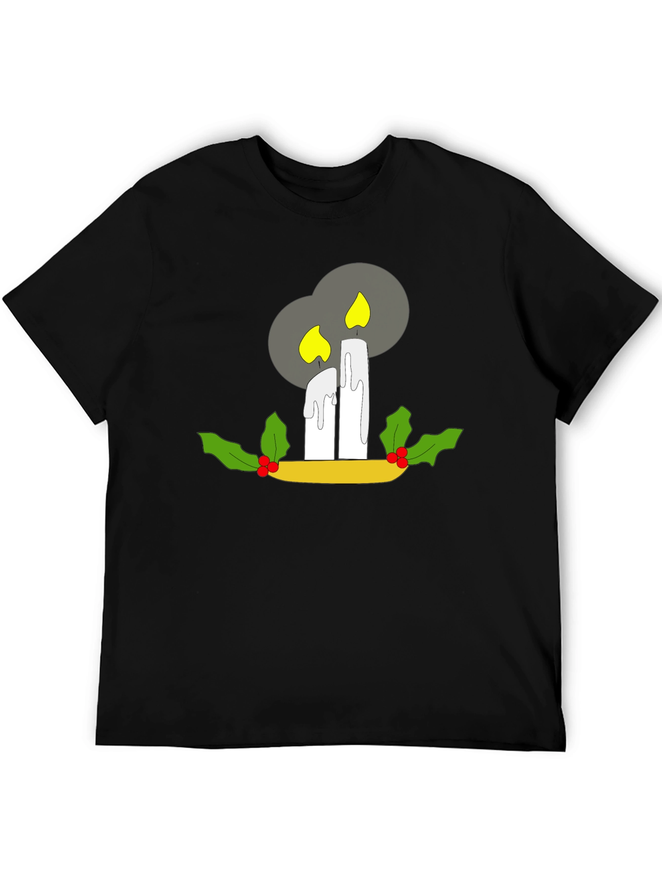 Festive Candle T-Shirt - Holiday Cheer