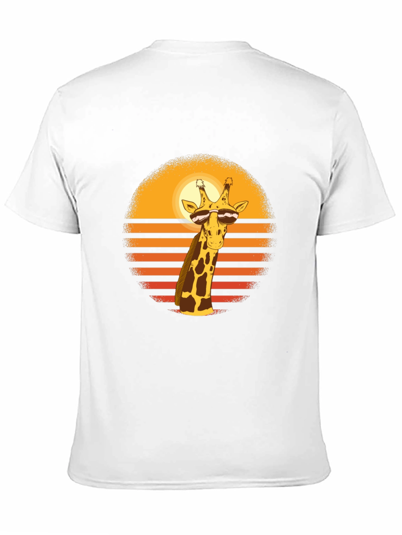 Cool Giraffe Sunset Graphic T-Shirt