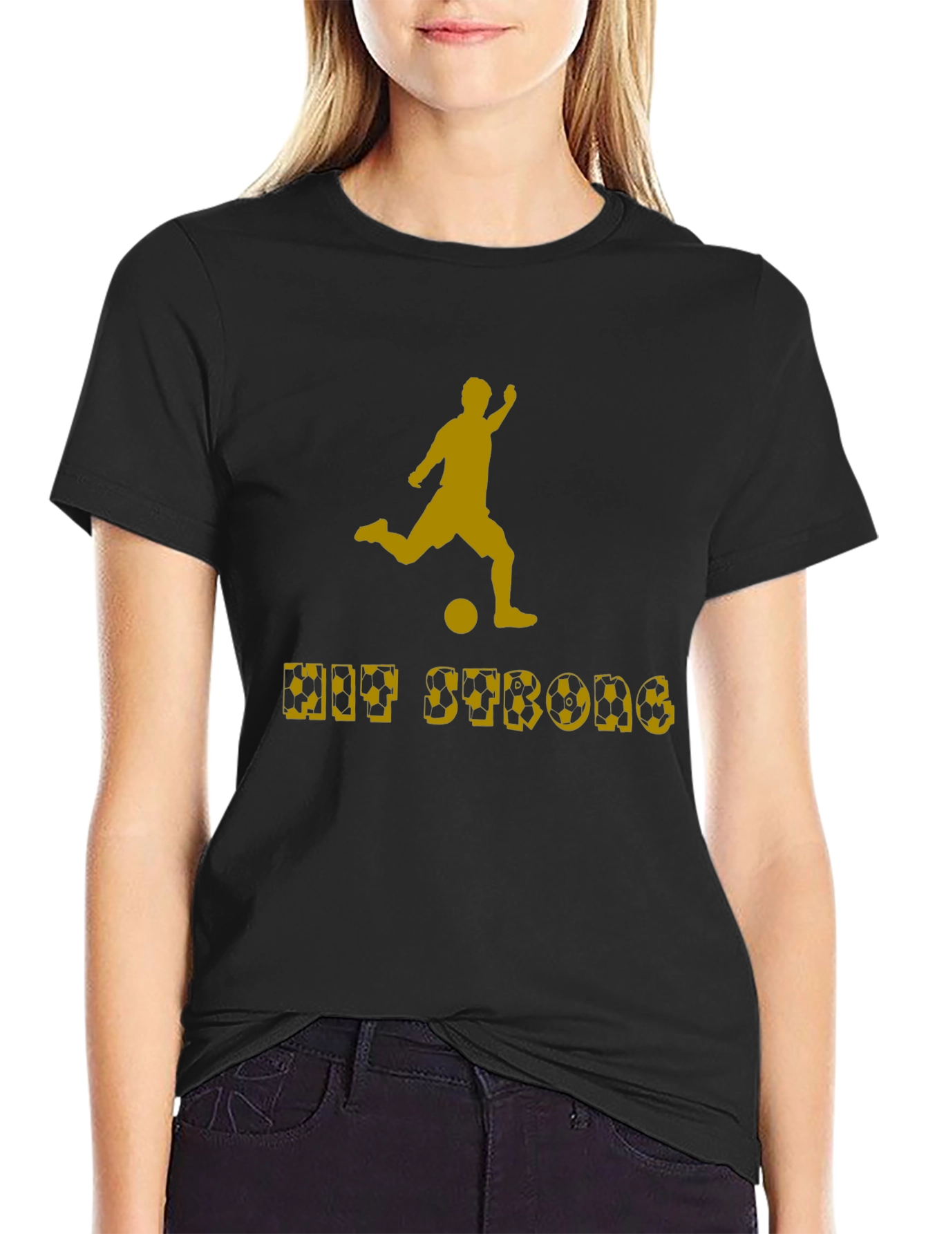 Hit Strong Soccer T-Shirt - Stylish Athlete Tee