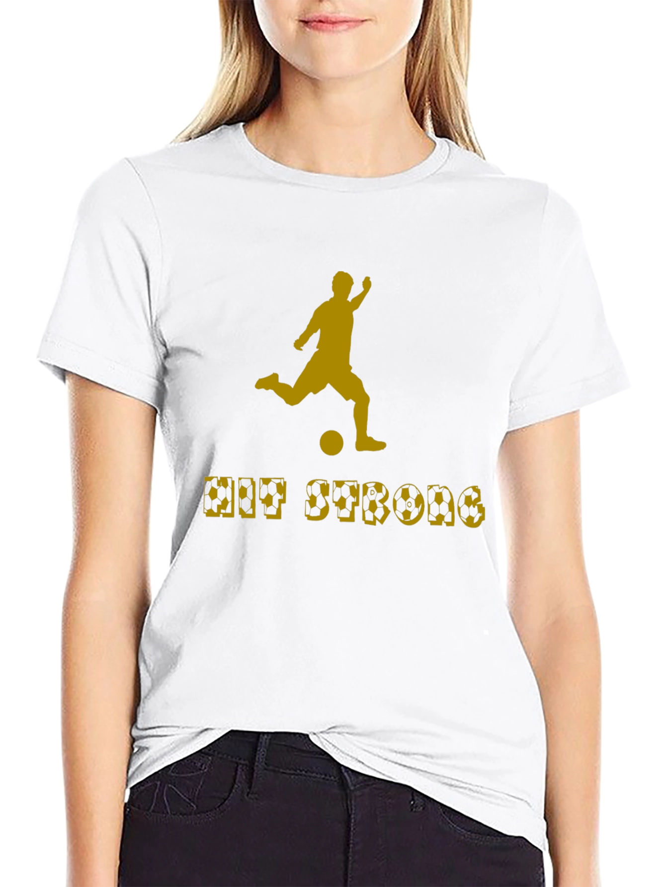 Hit Strong Soccer T-Shirt - Stylish Athlete Tee