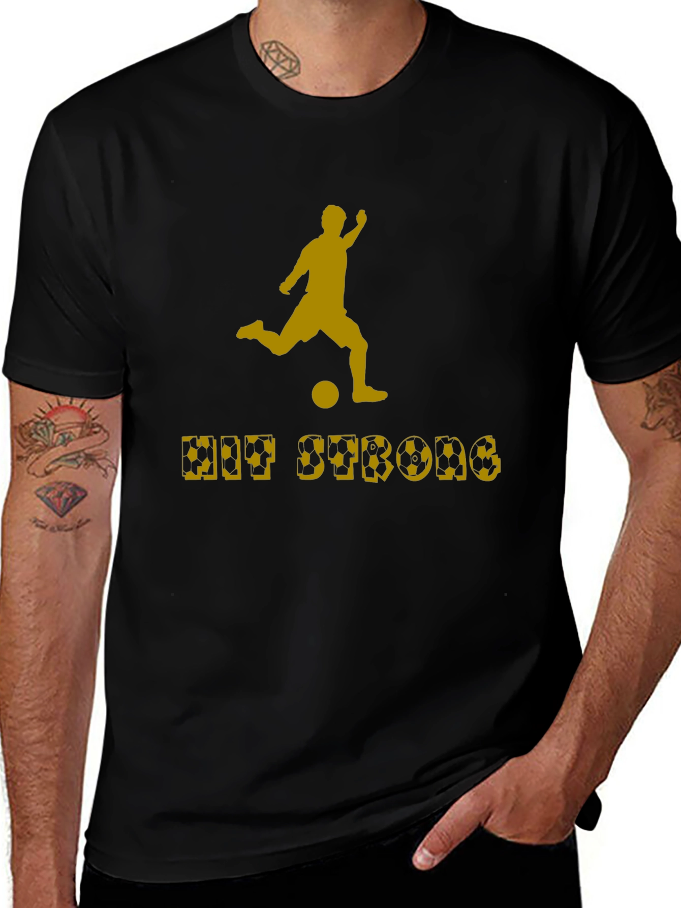Hit Strong Soccer T-Shirt - Stylish Athlete Tee