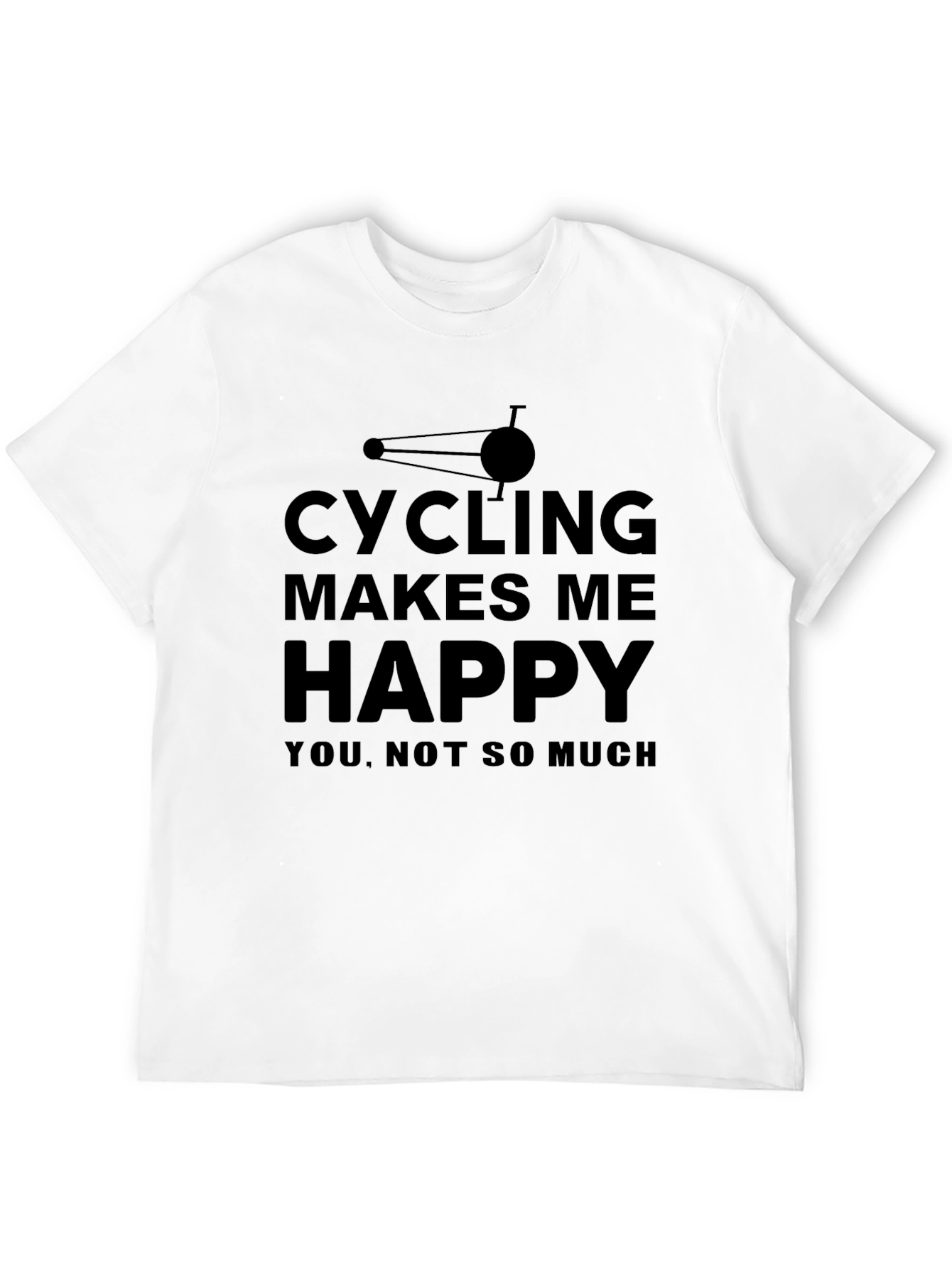 Cycling Makes Me Happy Graphic T-Shirt