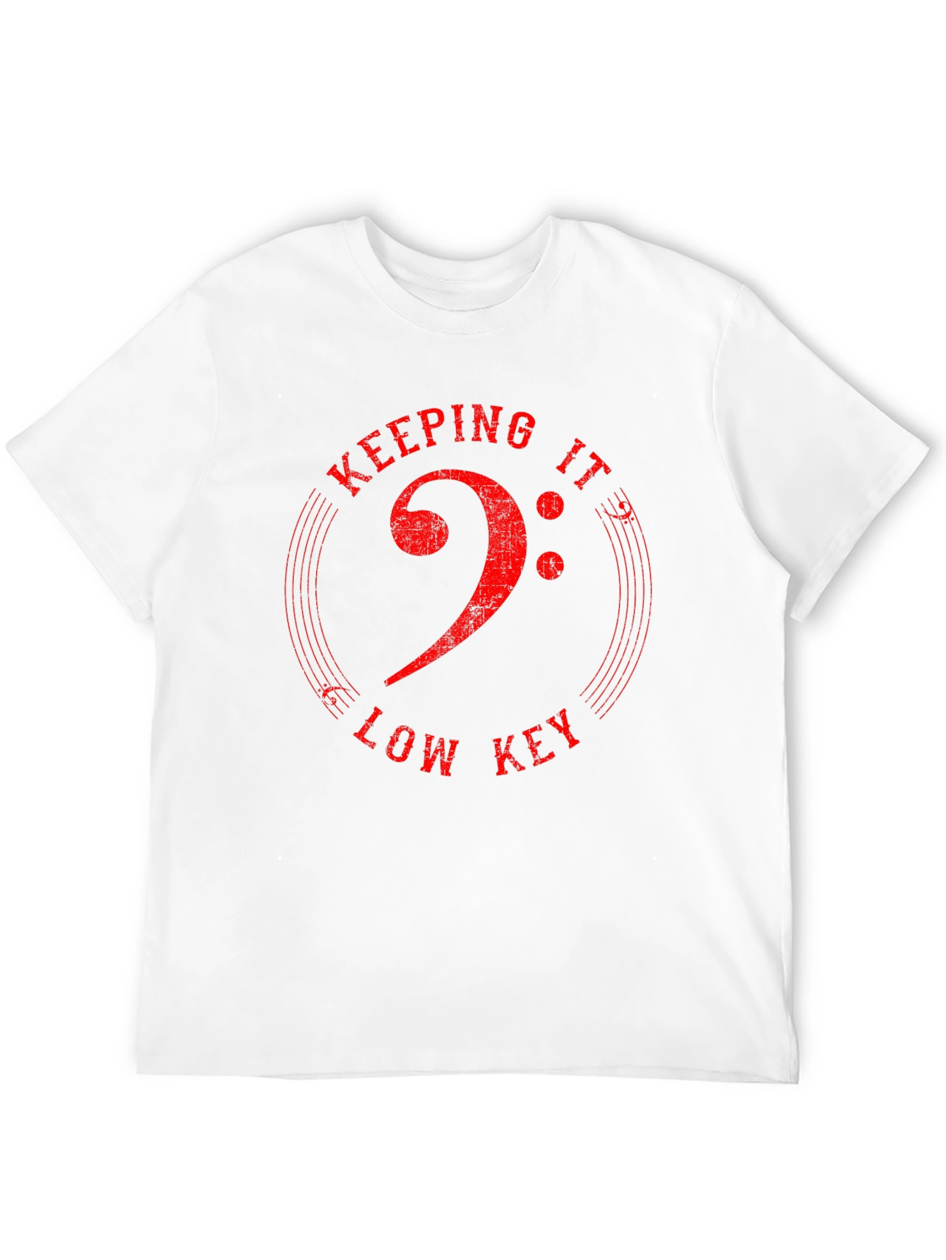 Keeping It Low Key Bass Clef Graphic T-Shirt
