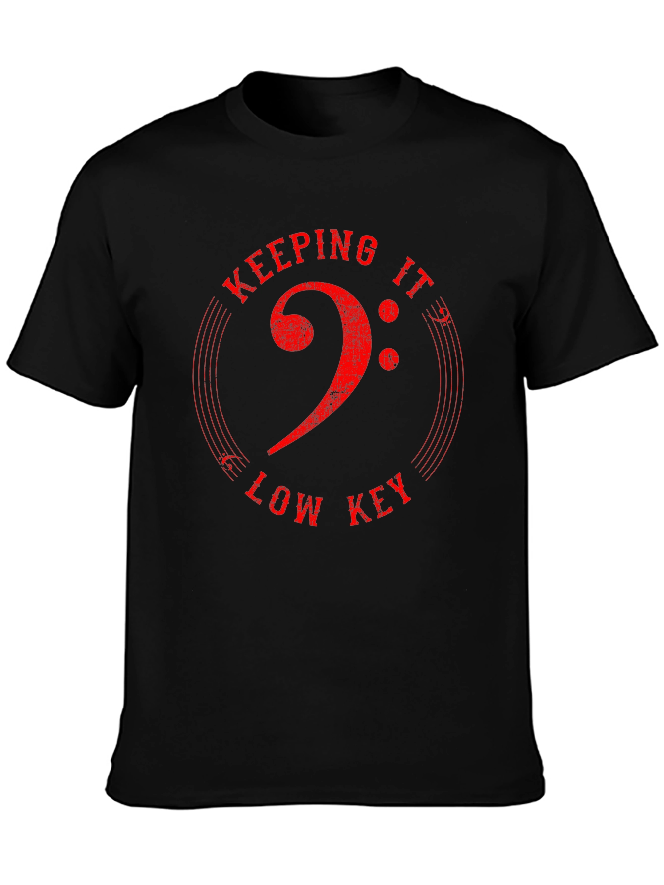 Keeping It Low Key Bass Clef Graphic T-Shirt