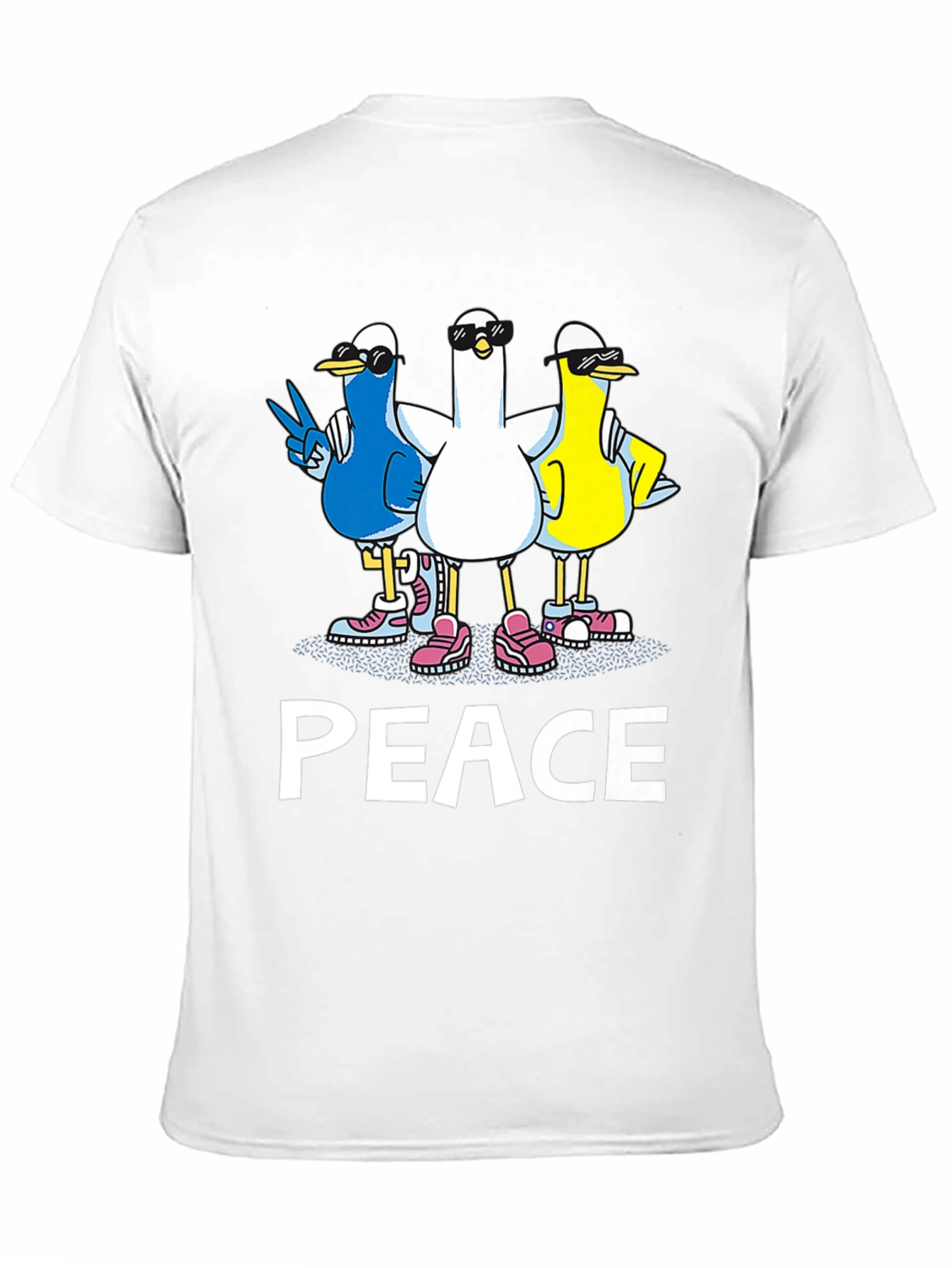 Peace Ducks Graphic T-Shirt - Mens Black Tee