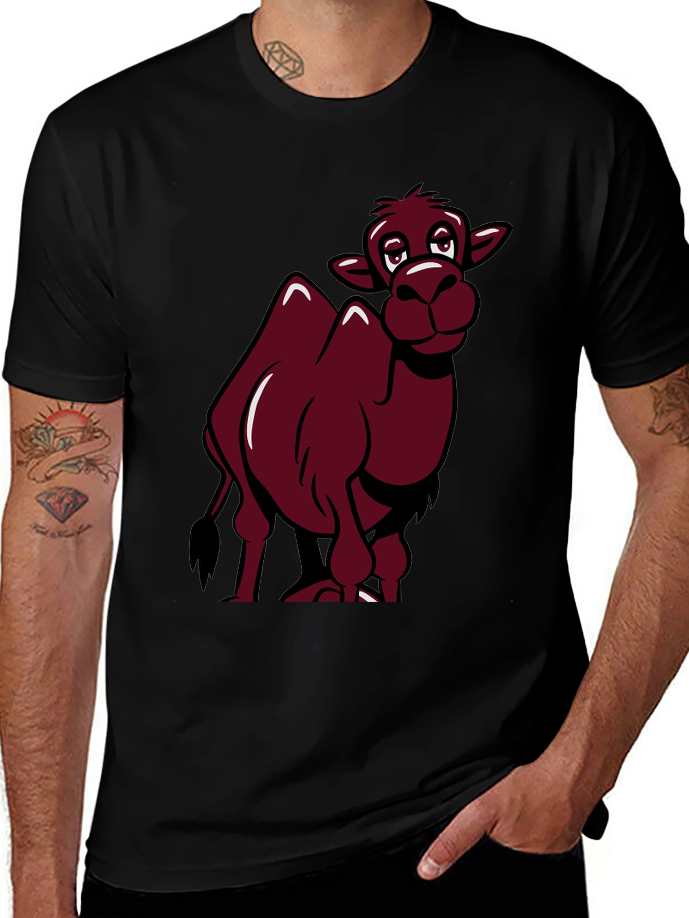 Funny Camel Cartoon Graphic T-Shirt