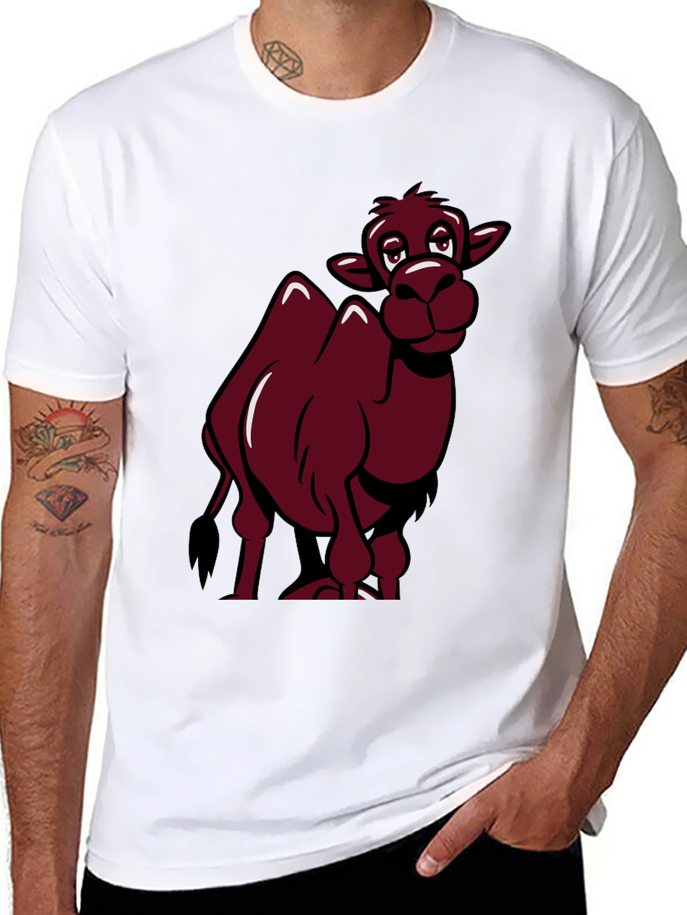 Funny Camel Cartoon Graphic T-Shirt