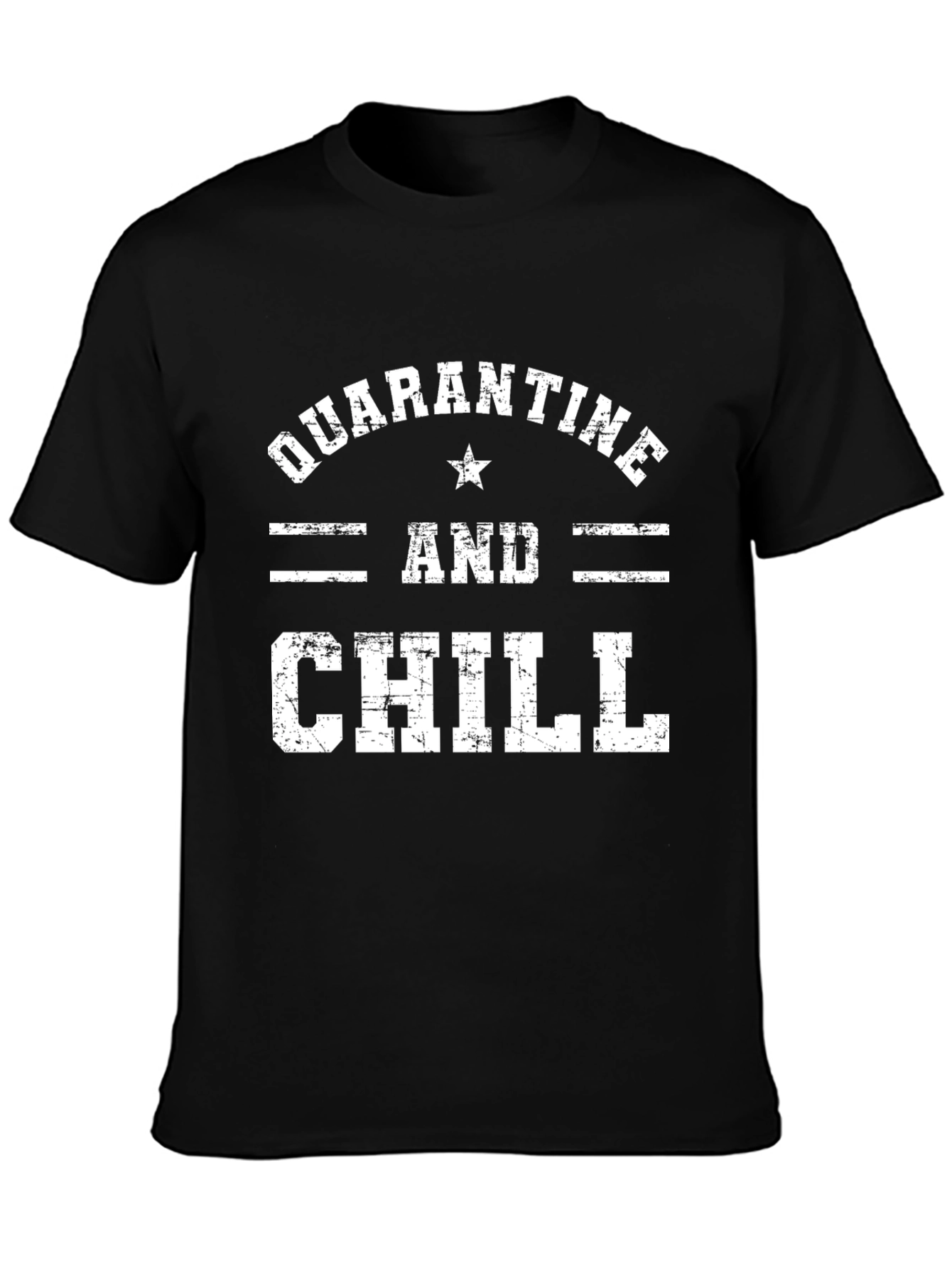 Quarantine and Chill Graphic Tee - Black