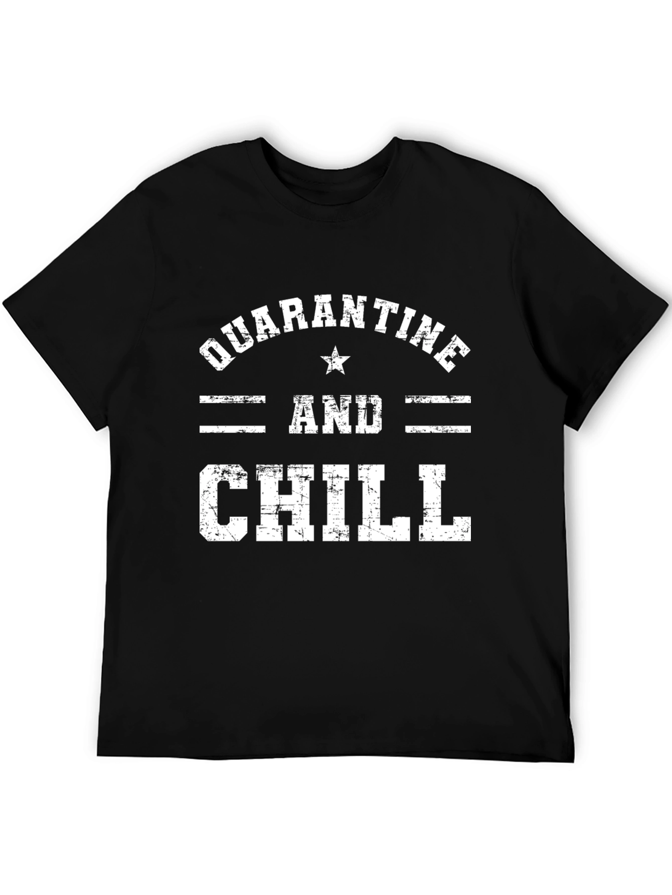 Quarantine and Chill Graphic Tee - Black