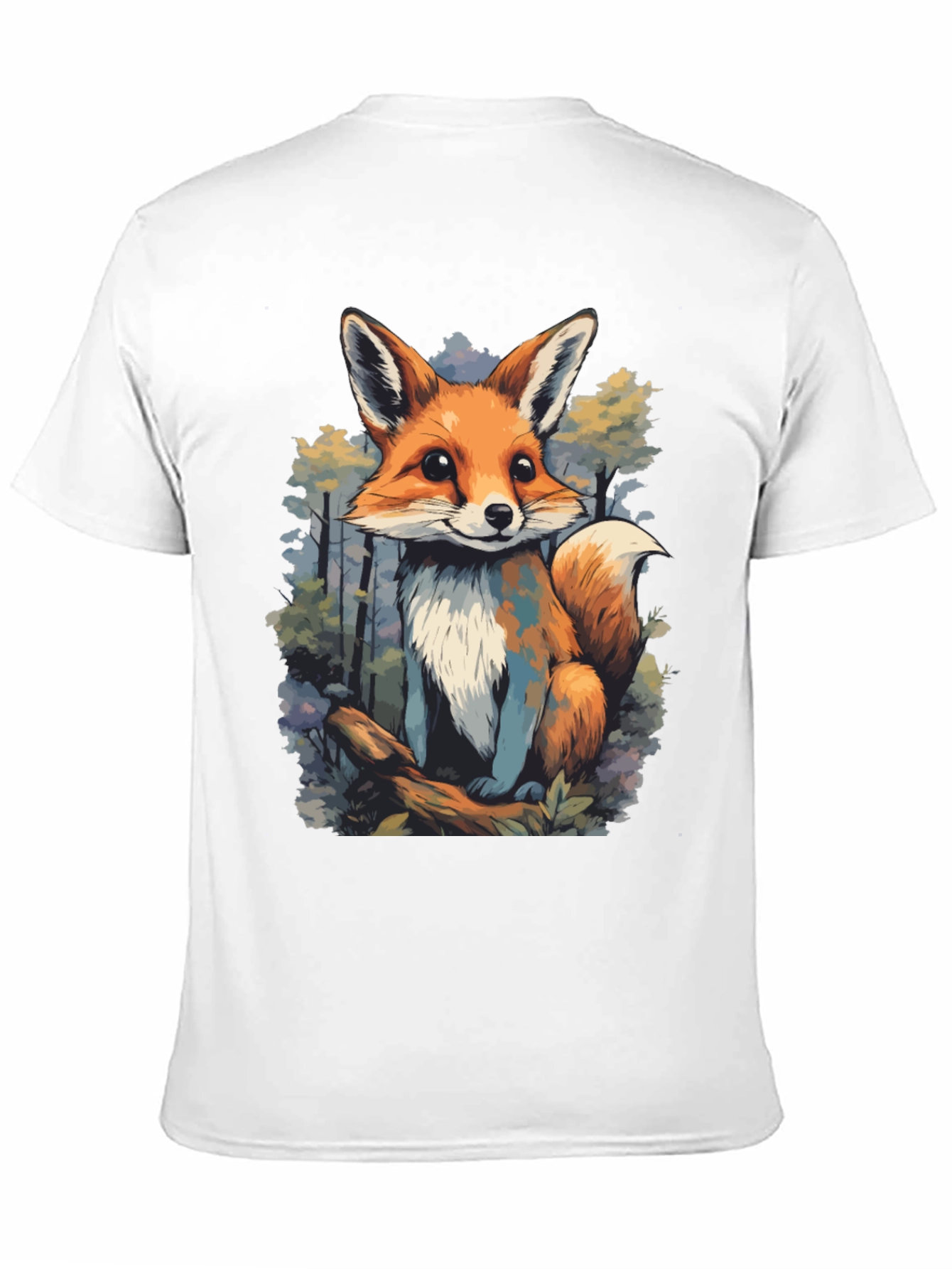 Cute Fox Graphic Tee - Unisex Black T-Shirt
