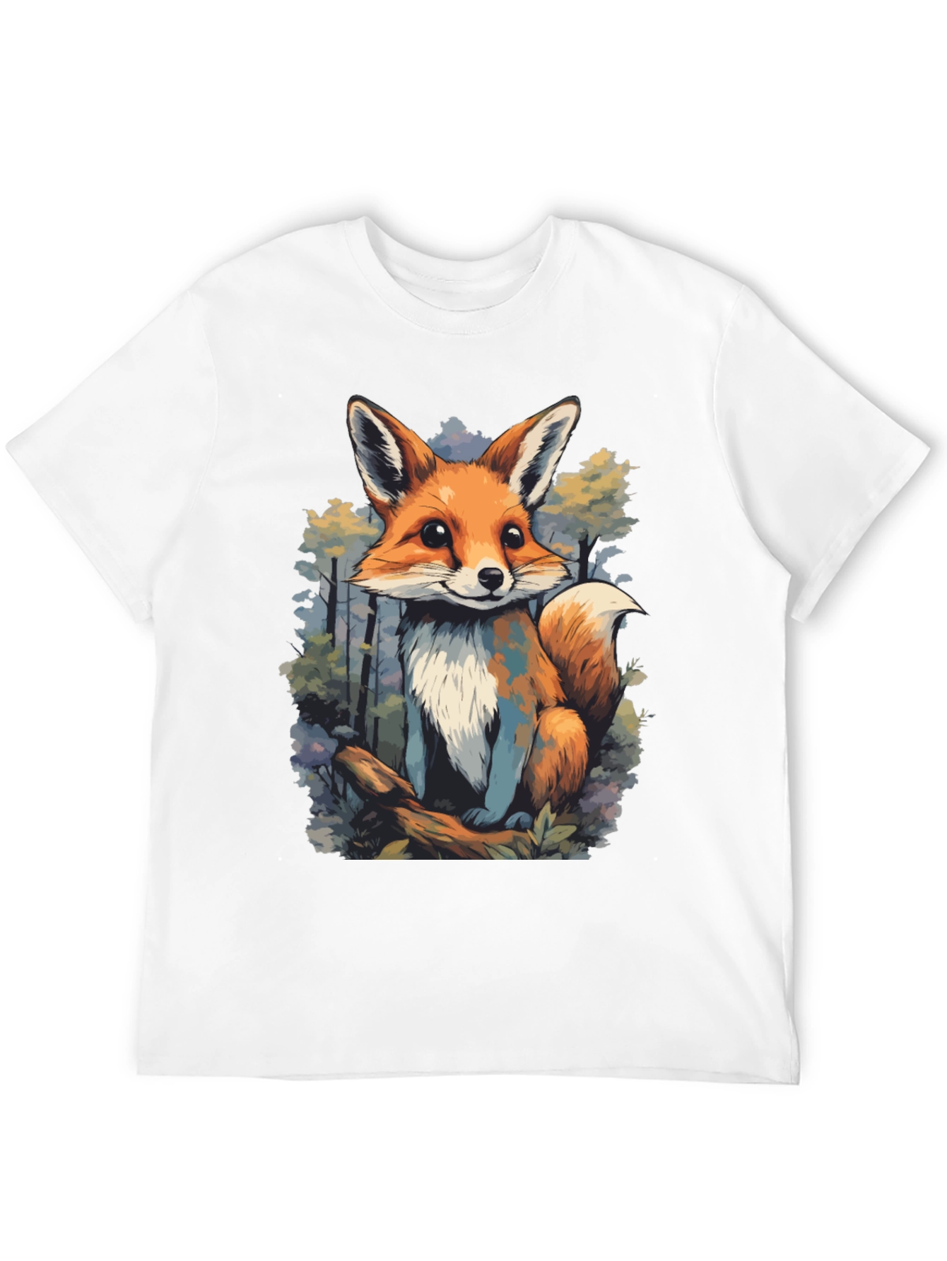 Cute Fox Graphic Tee - Unisex Black T-Shirt