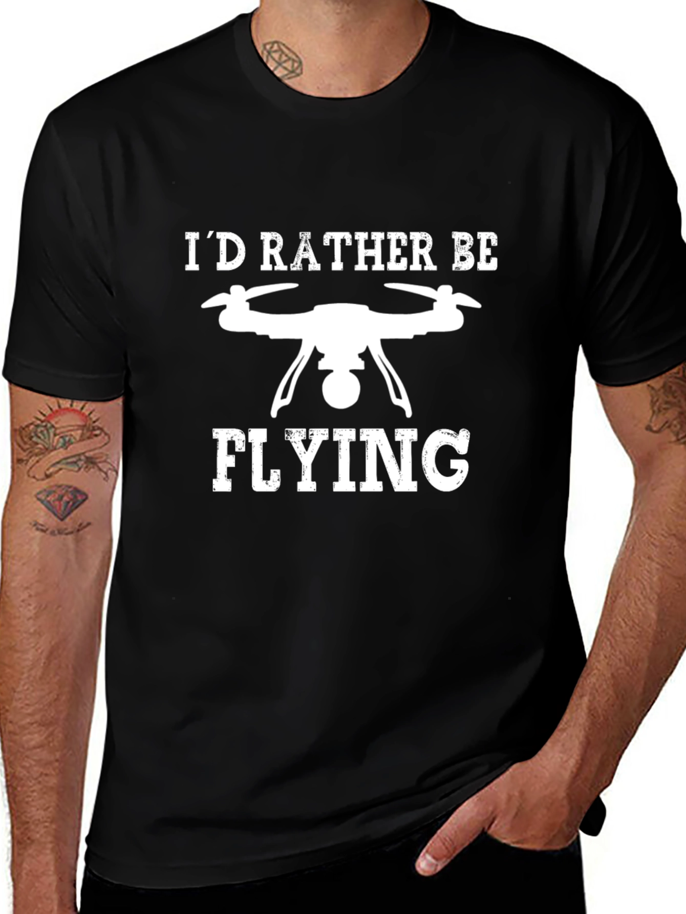 Id Rather Be Flying Drone T-Shirt