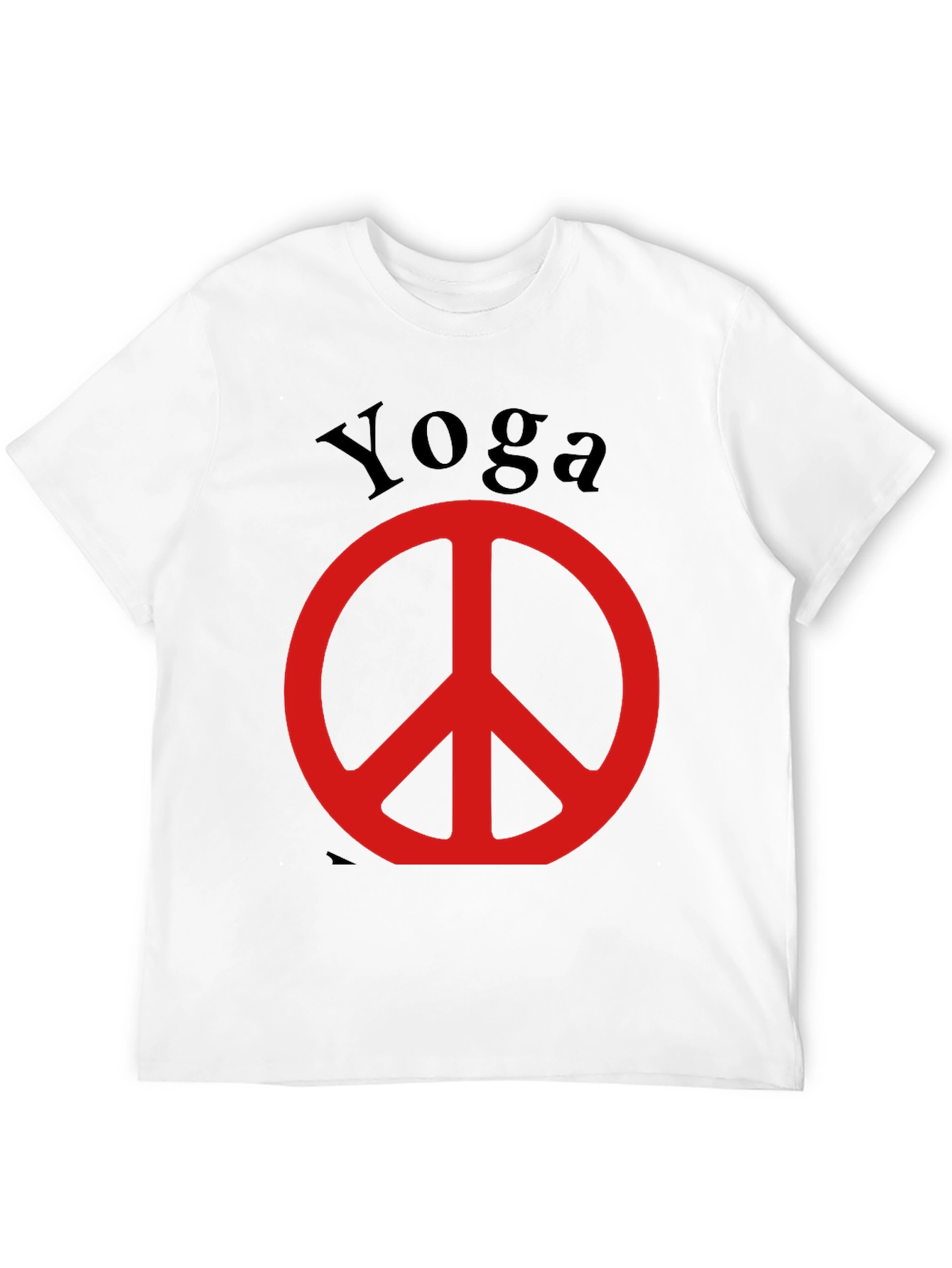 Yoga Peace Sign Black T-Shirt
