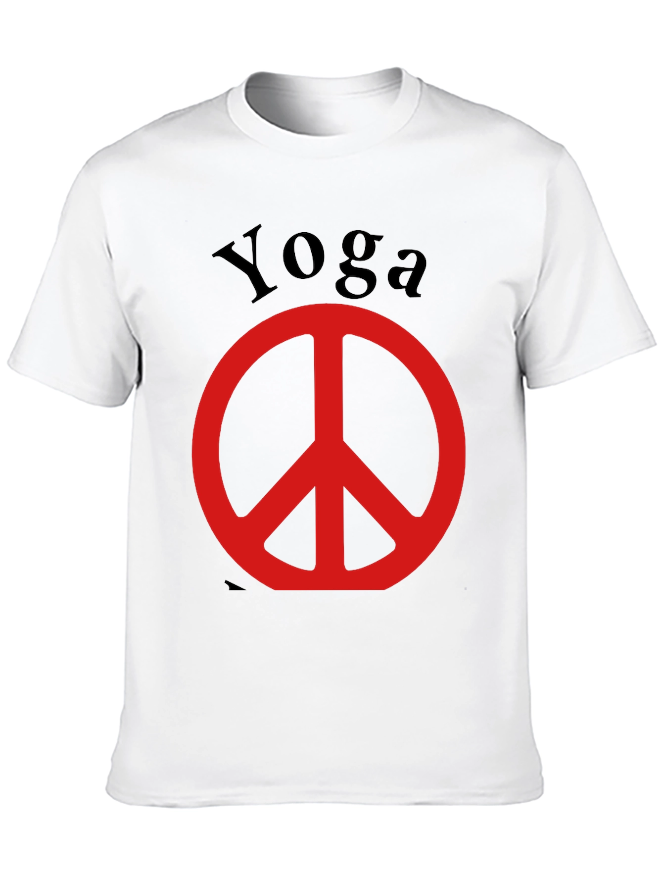 Yoga Peace Sign Black T-Shirt