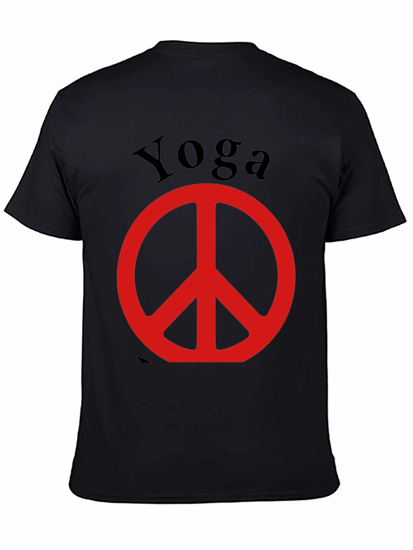 Yoga Peace Sign Black T-Shirt