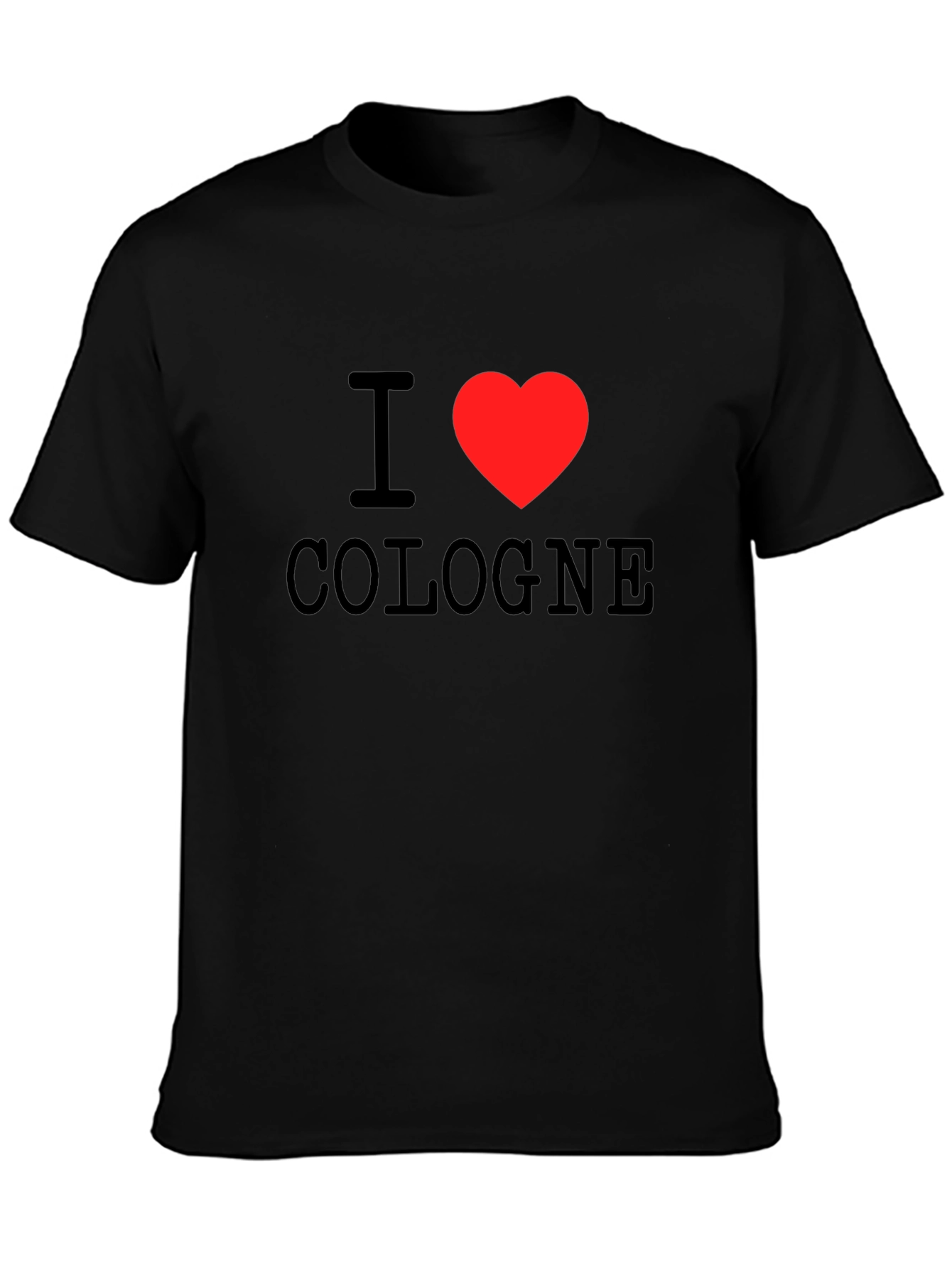 I Heart Cologne Graphic Tee - Black Cotton T-Shirt