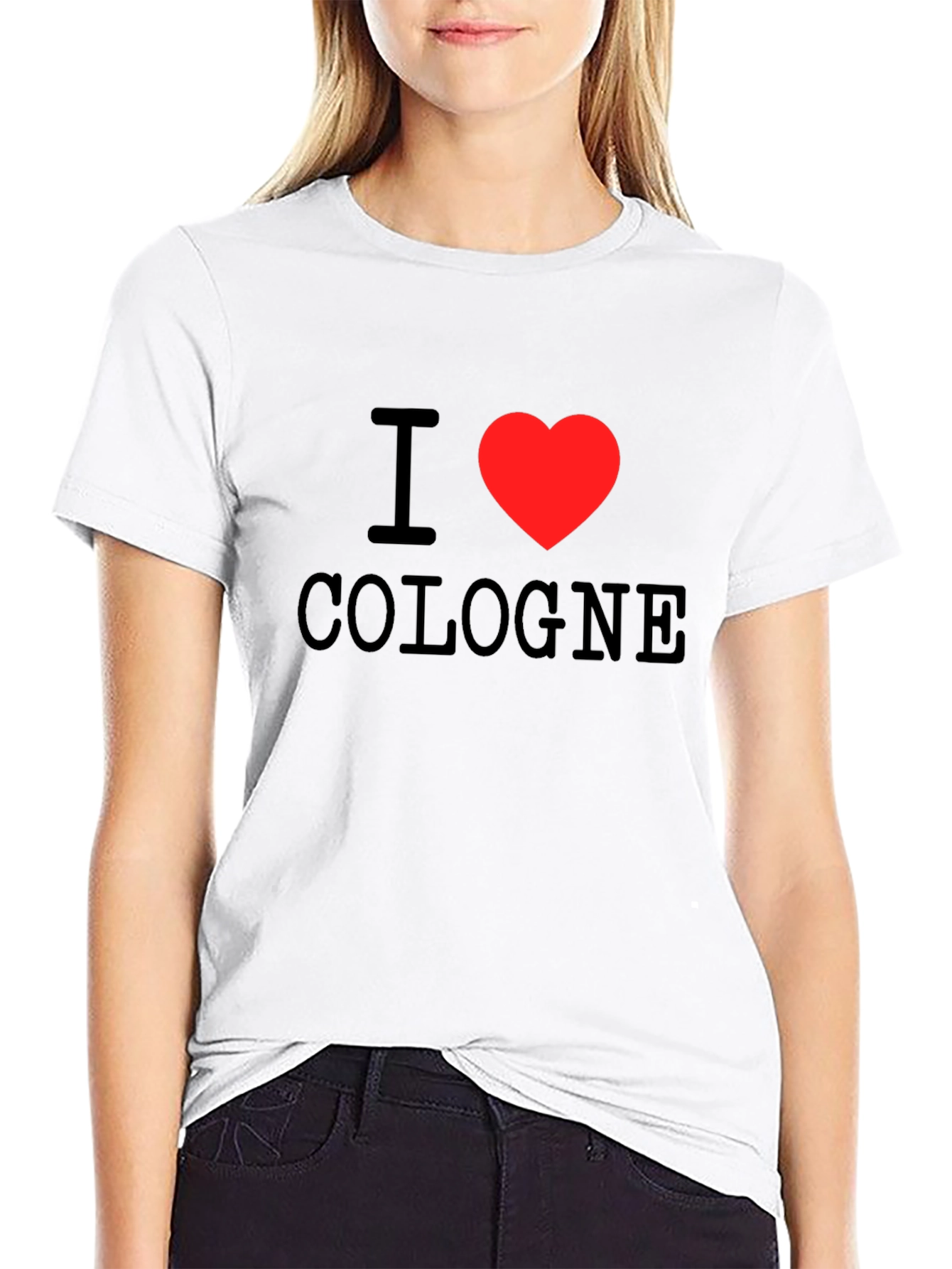 I Heart Cologne Graphic Tee - Black Cotton T-Shirt