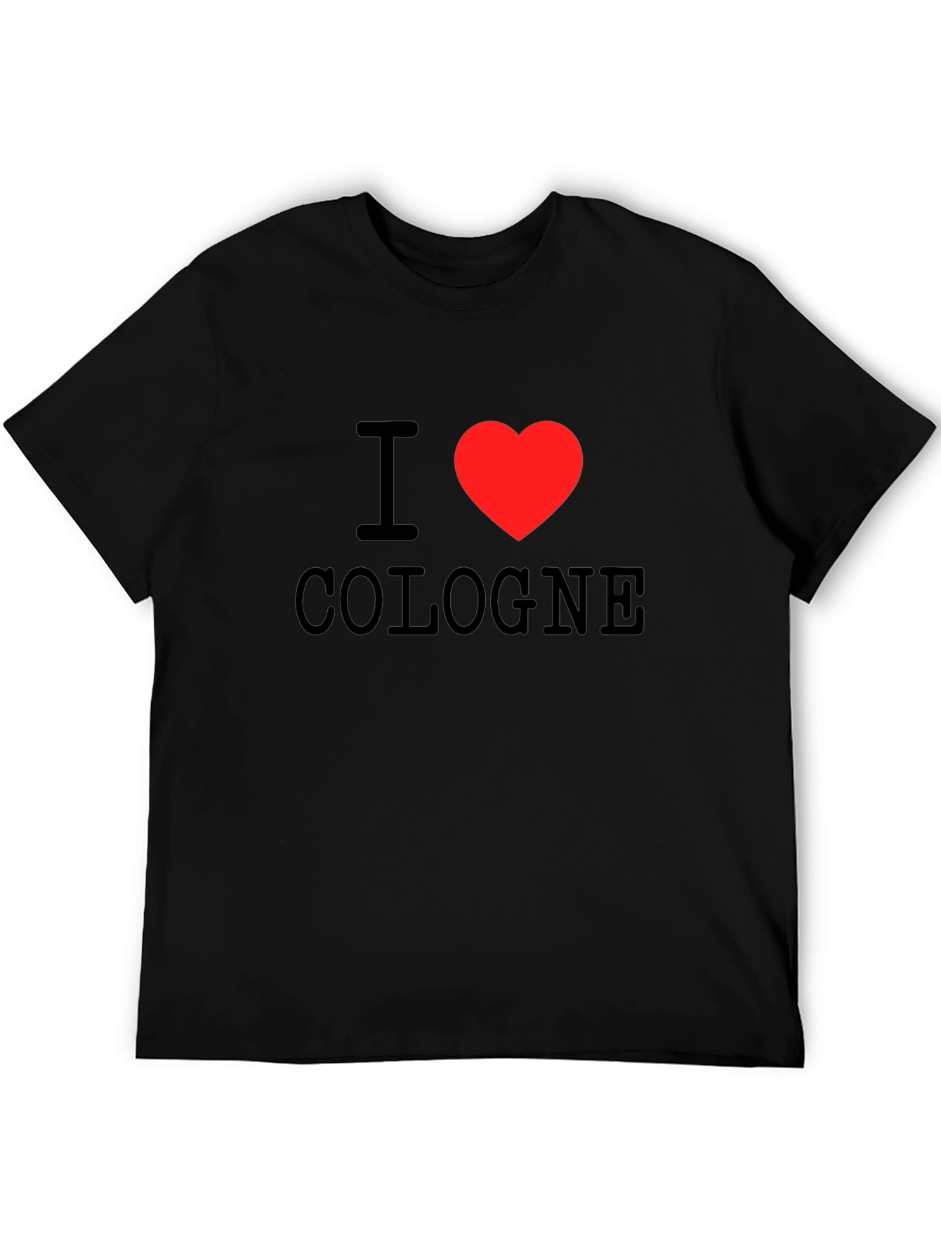 I Heart Cologne Graphic Tee - Black Cotton T-Shirt