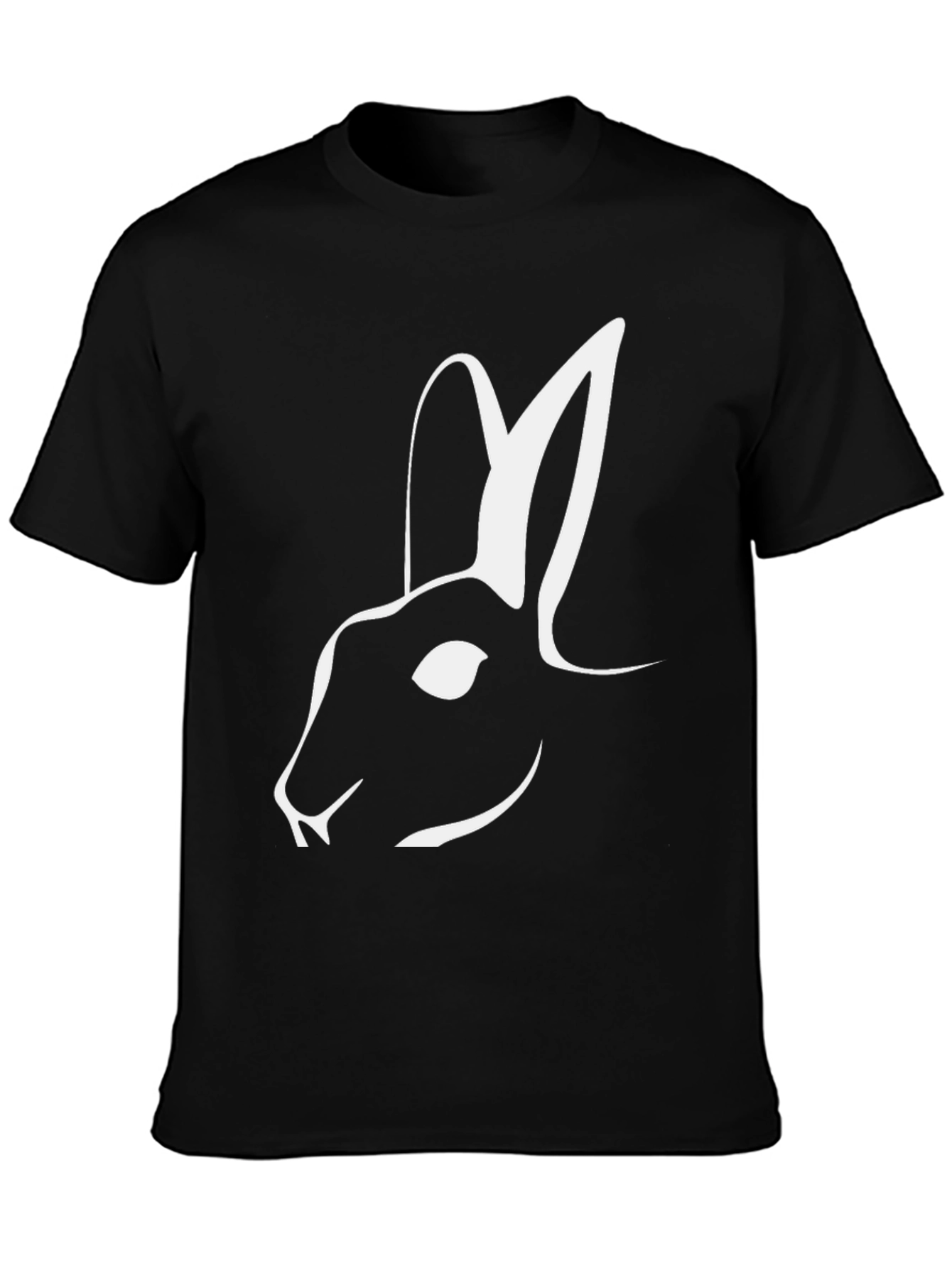 Rabbit Graphic Tee - Stylish Black T-Shirt