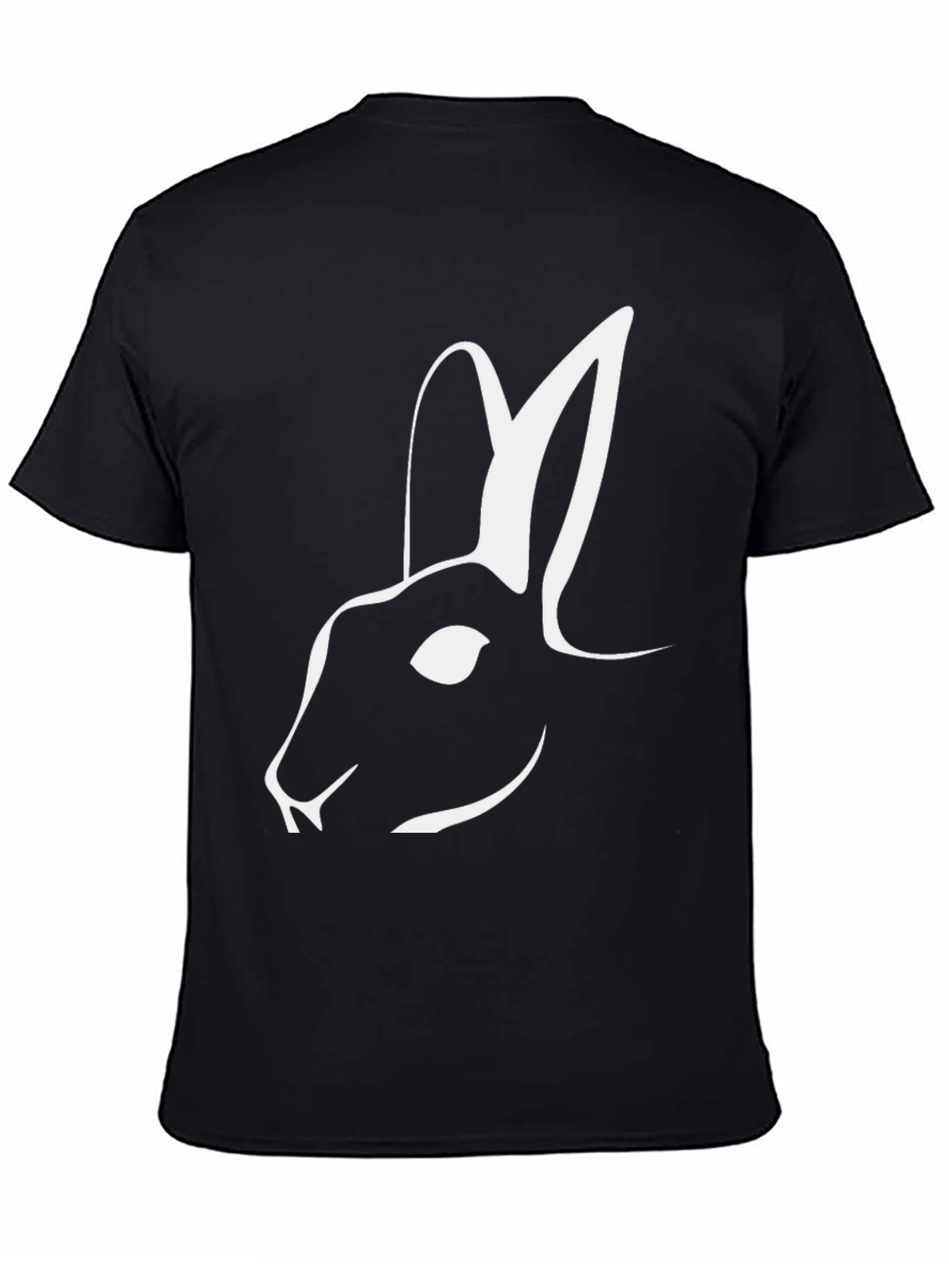 Rabbit Graphic Tee - Stylish Black T-Shirt