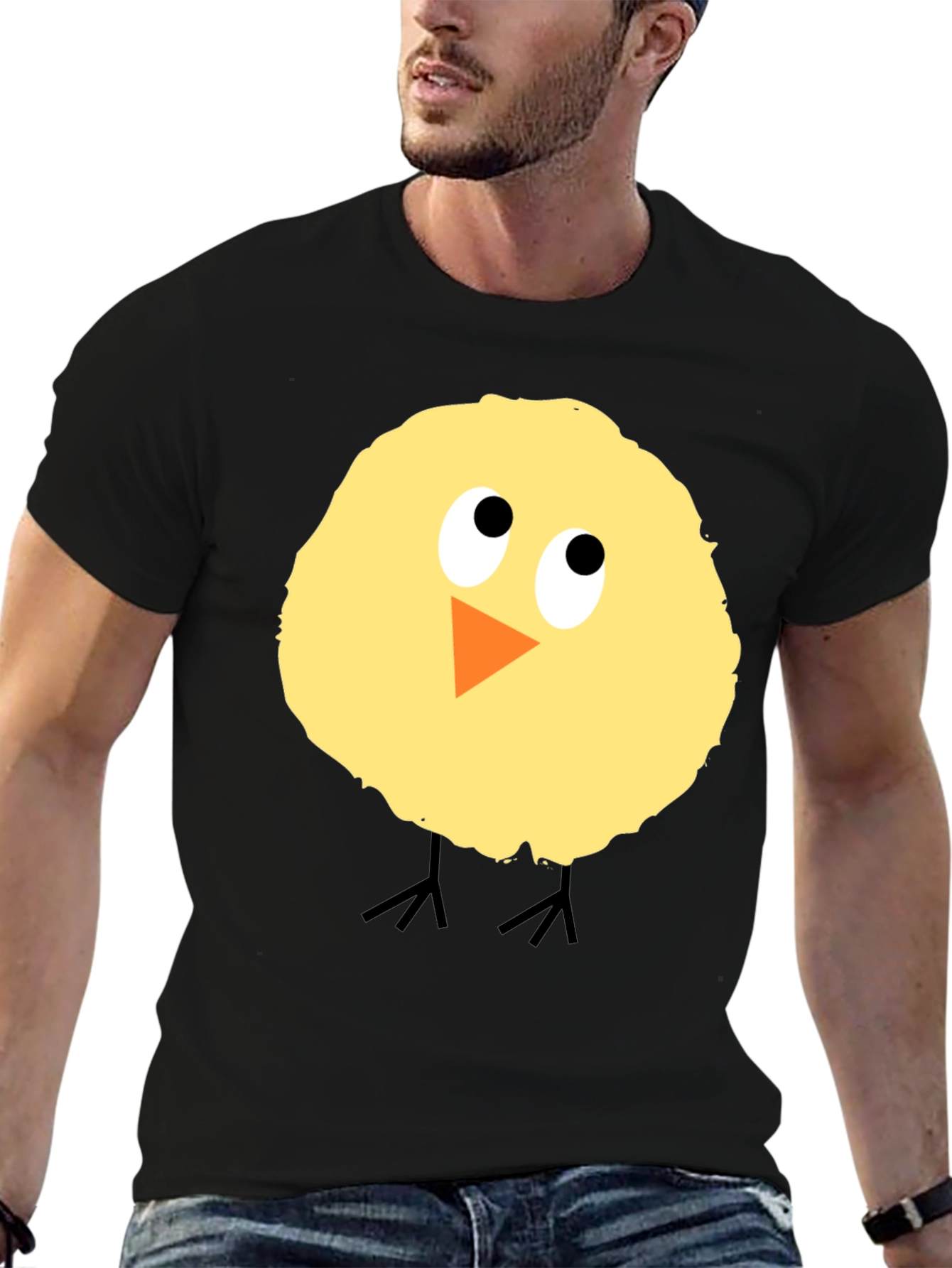 Cute Chick Graphic Black T-Shirt