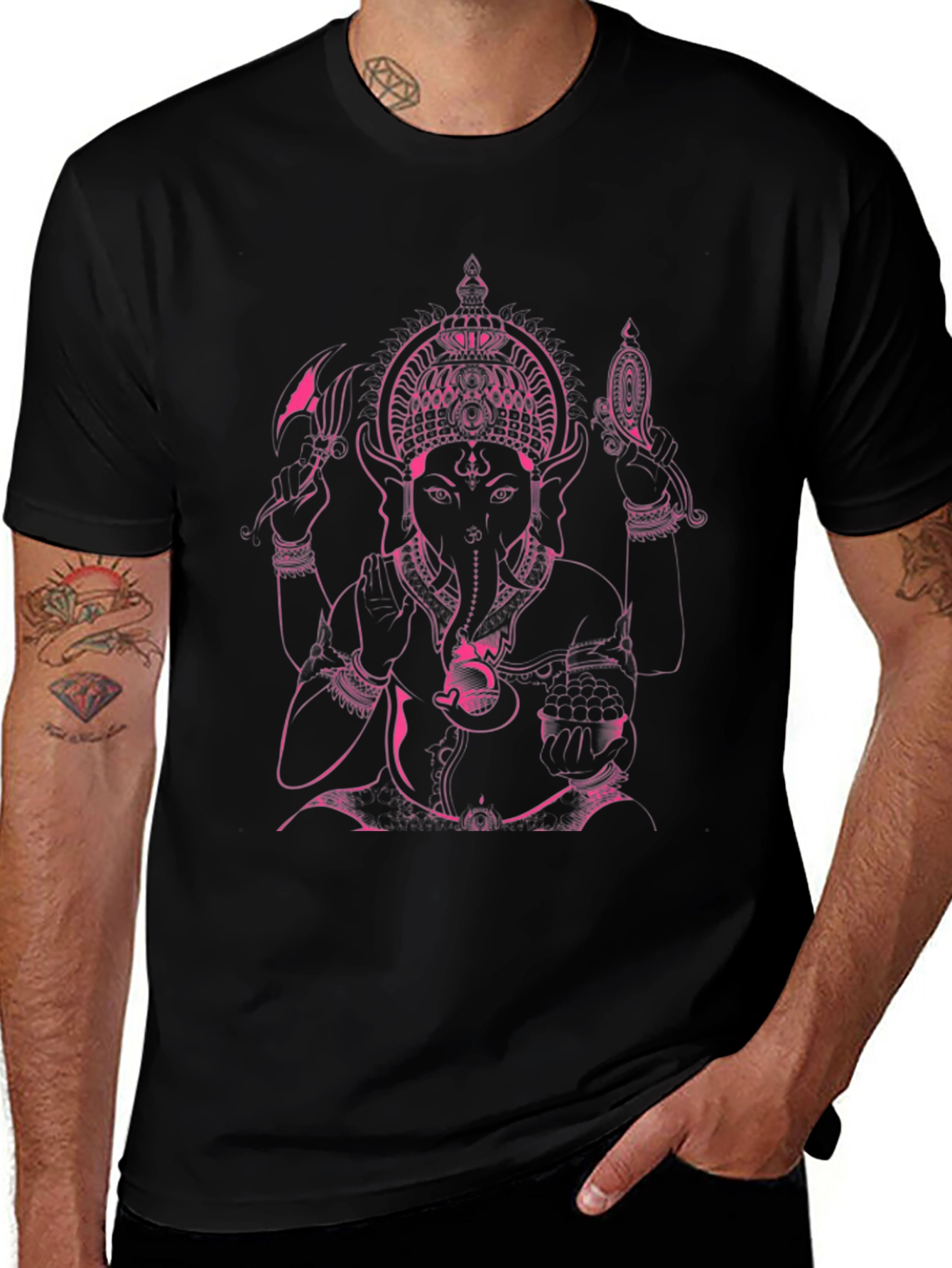 Ganesha Graphic T-Shirt - Black