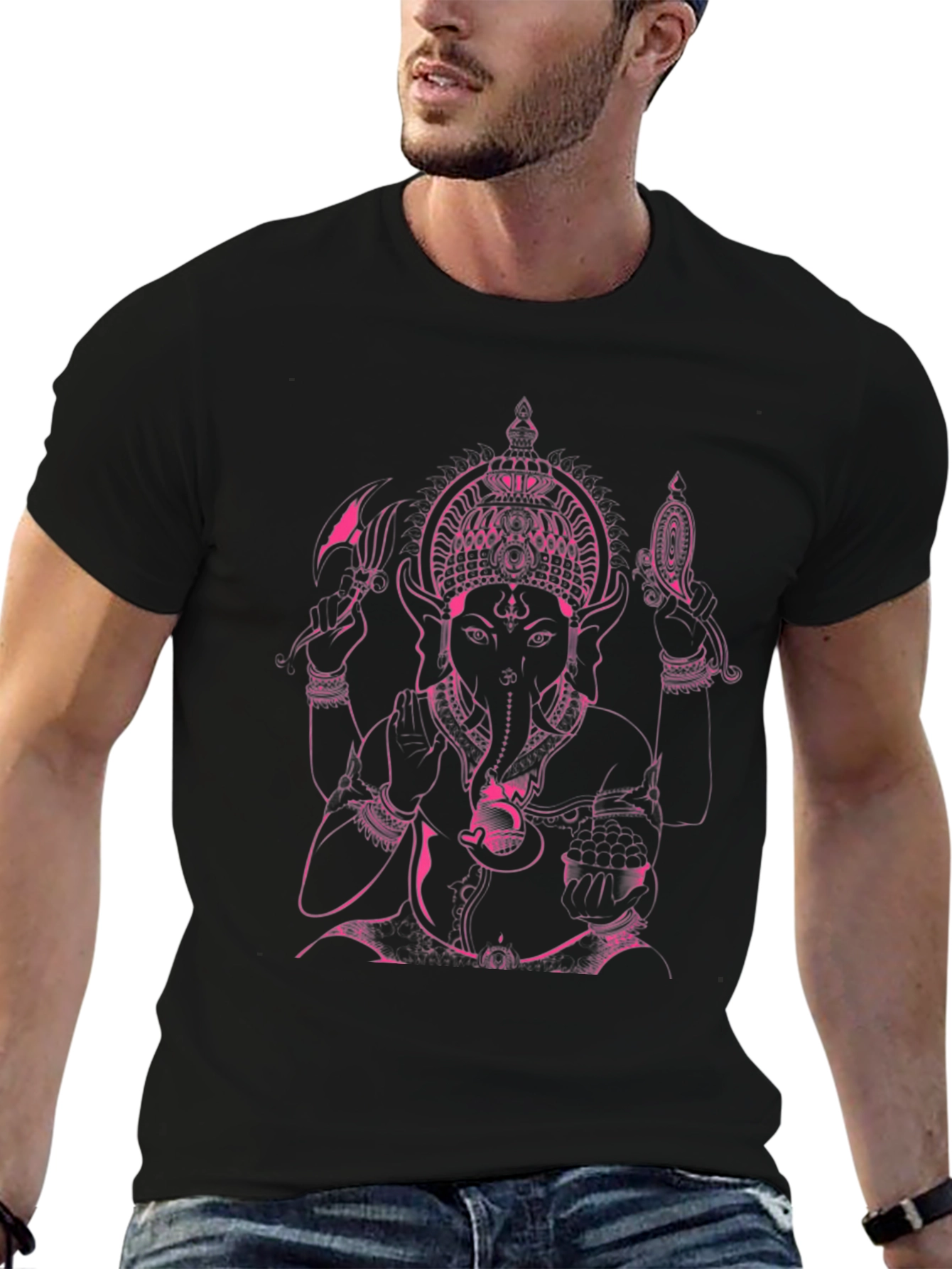 Ganesha Graphic T-Shirt - Black