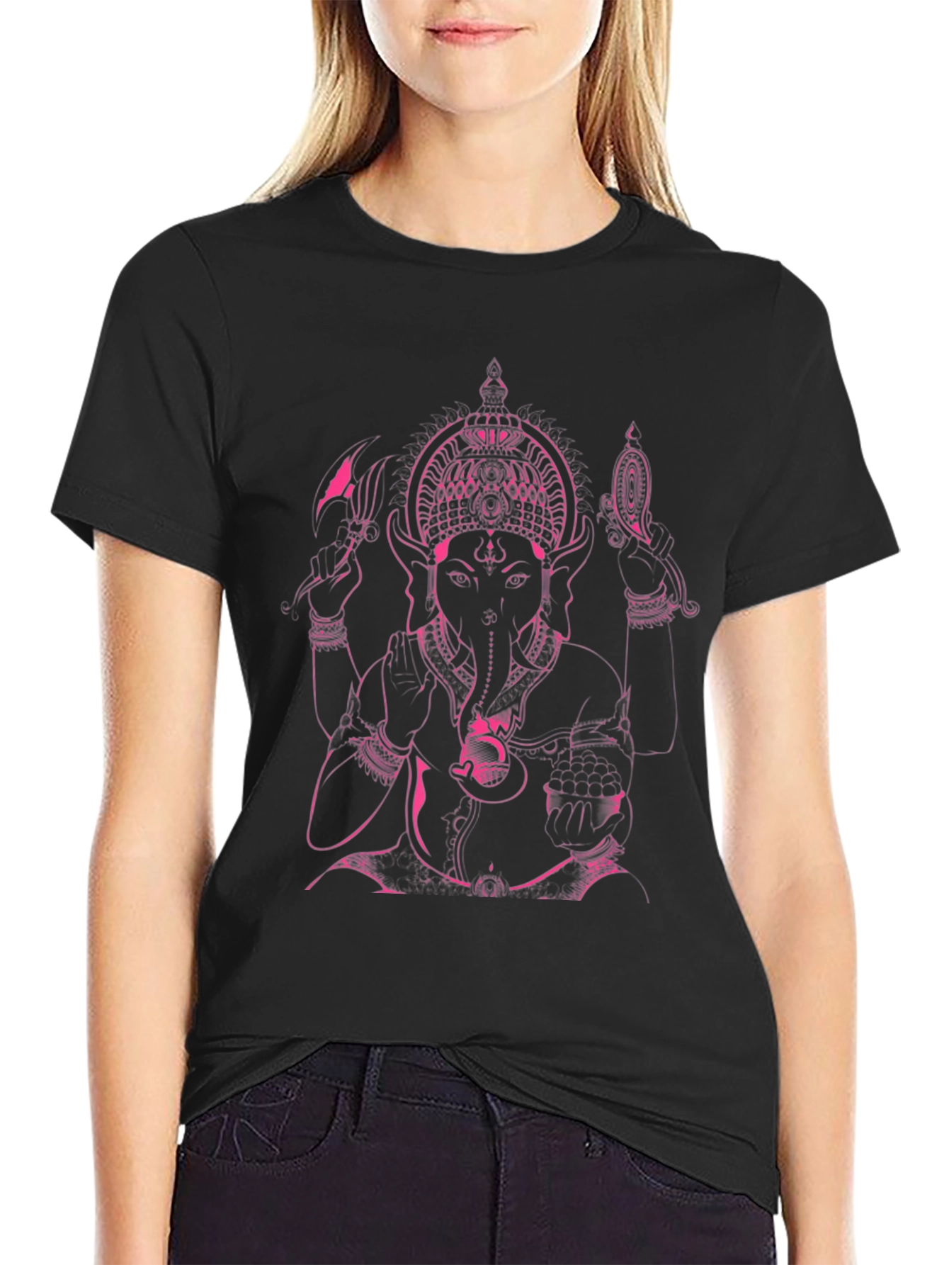 Ganesha Graphic T-Shirt - Black