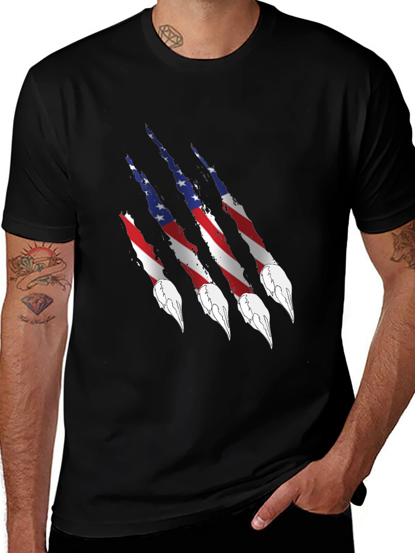 American Flag Claw T-Shirt