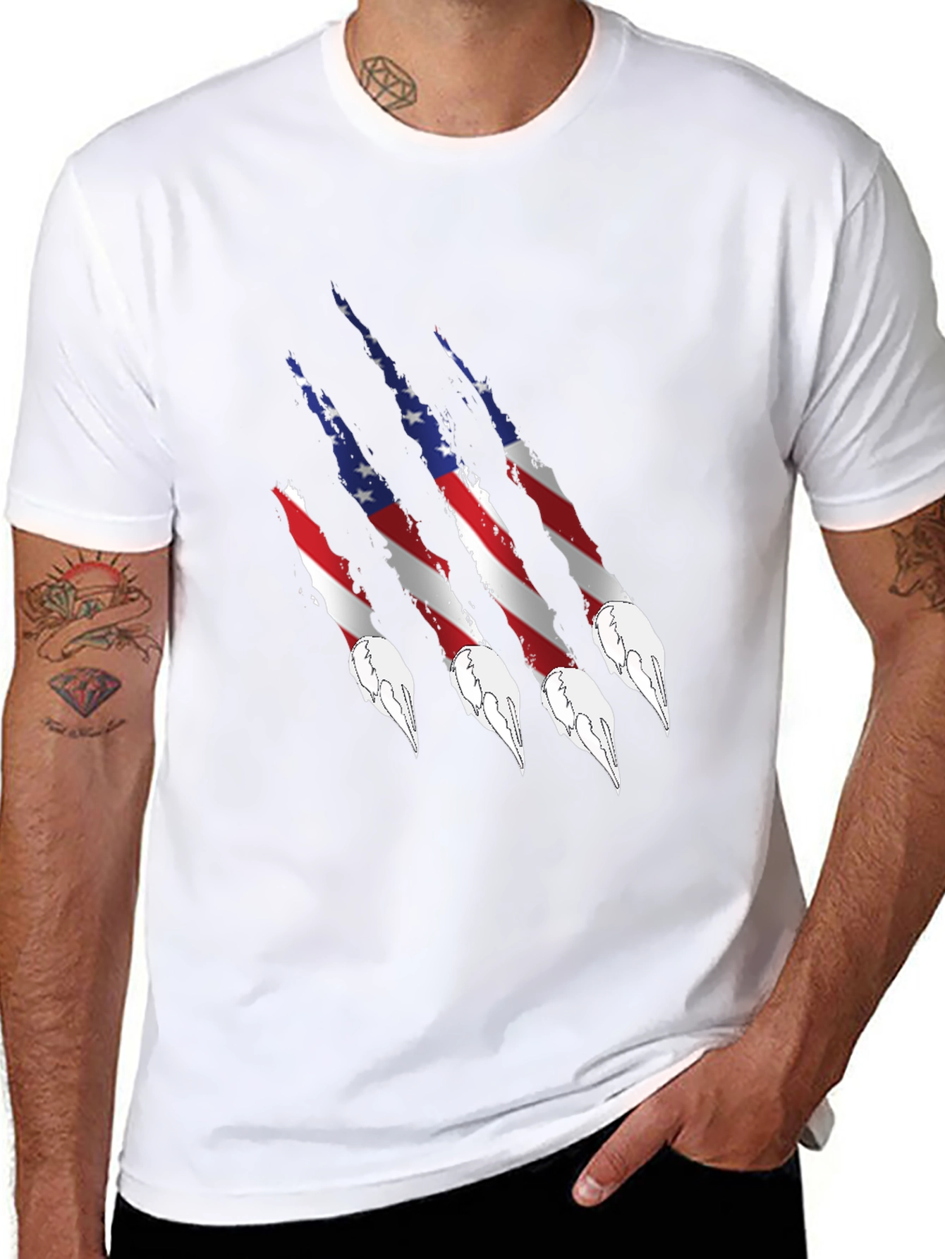American Flag Claw T-Shirt