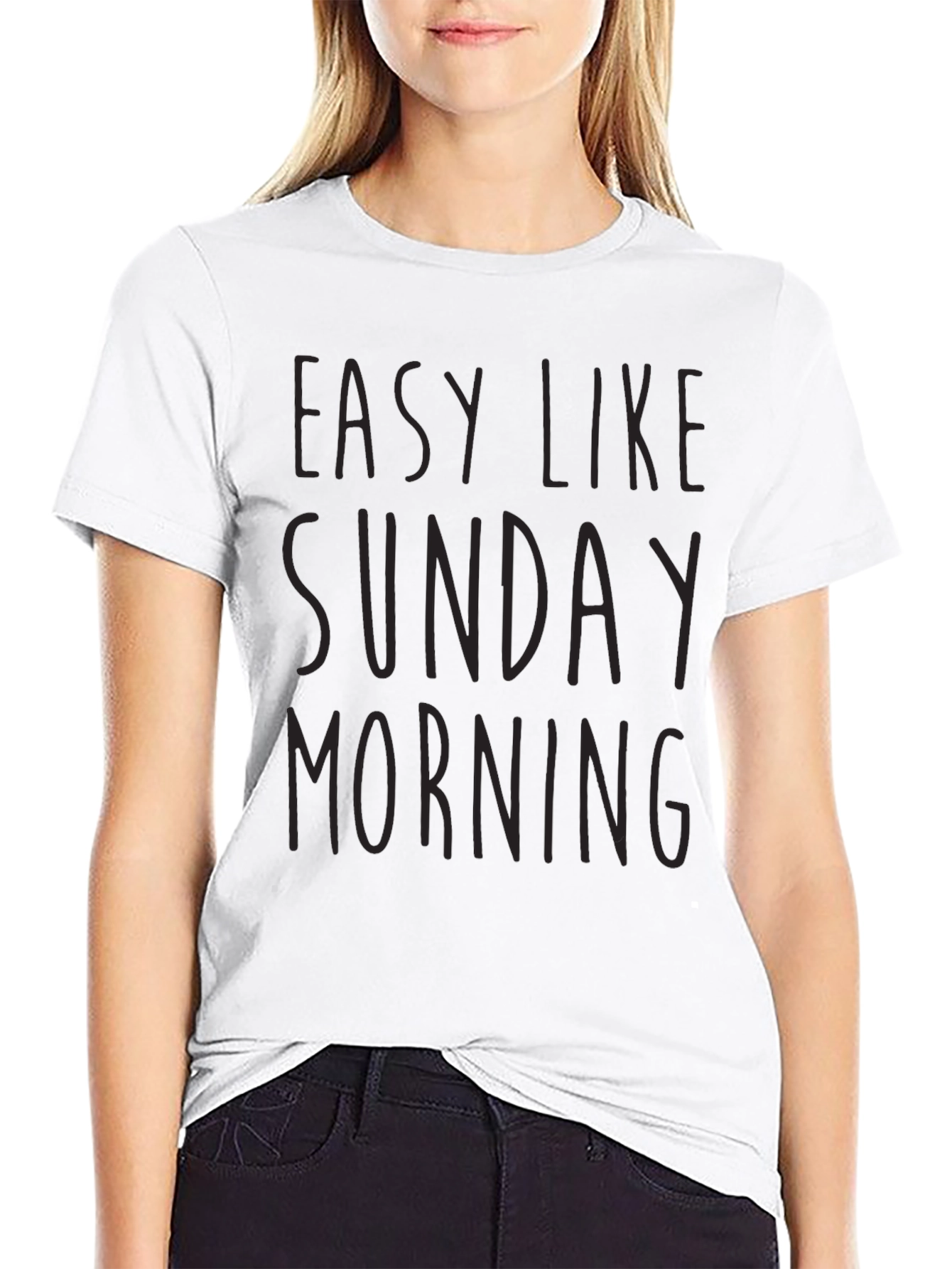 Easy Like Sunday Morning Black T-Shirt