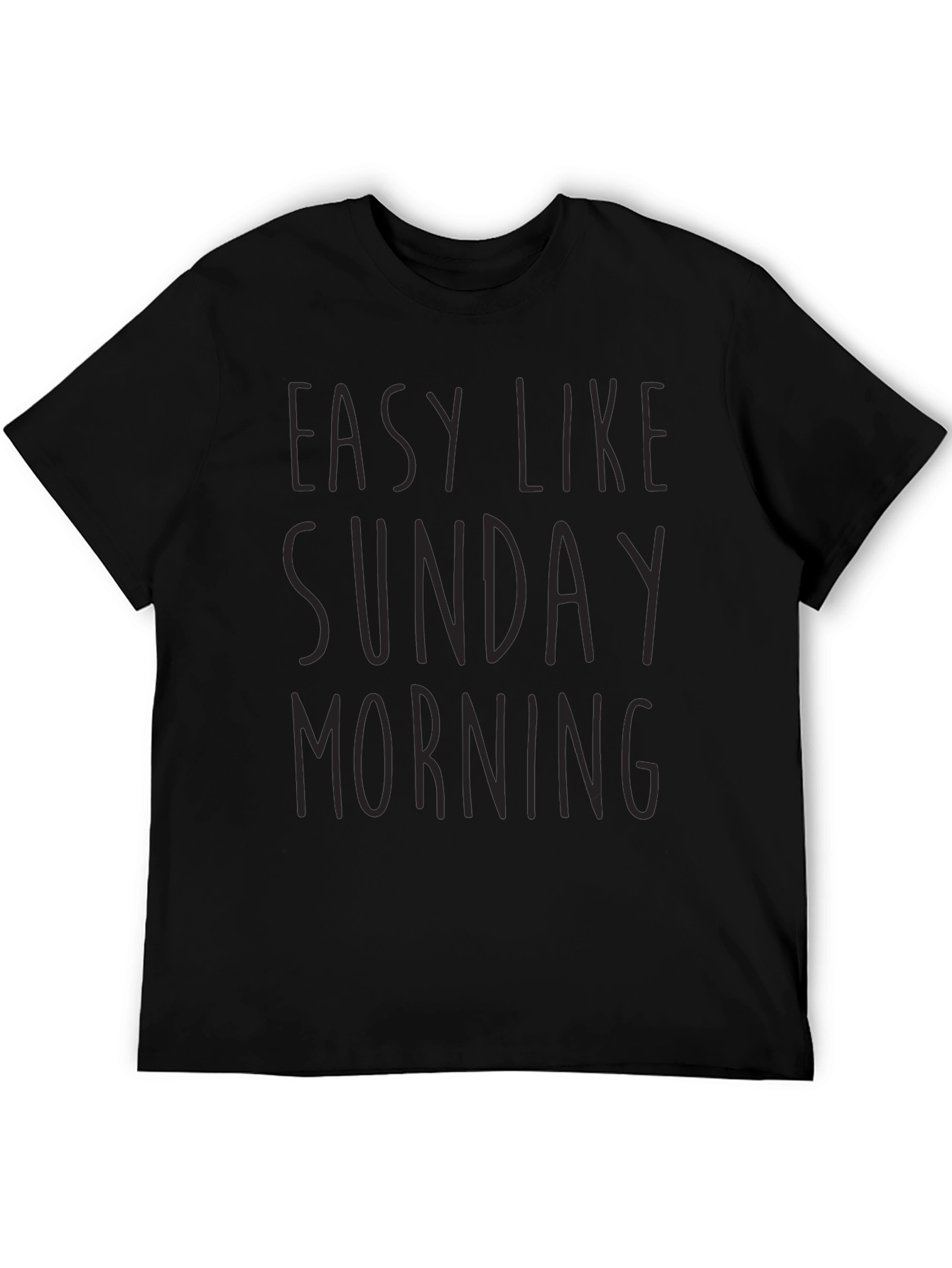 Easy Like Sunday Morning Black T-Shirt