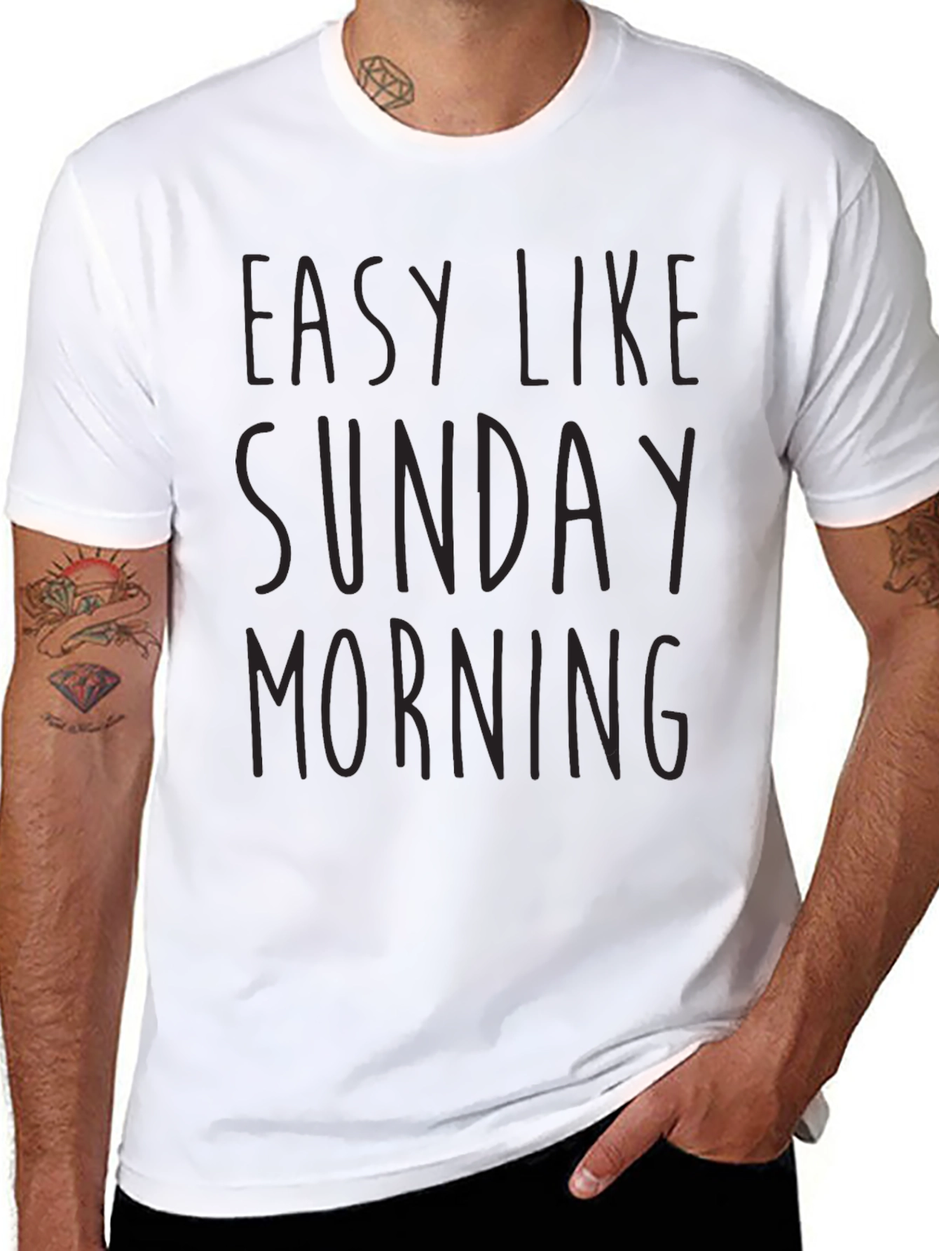 Easy Like Sunday Morning Black T-Shirt