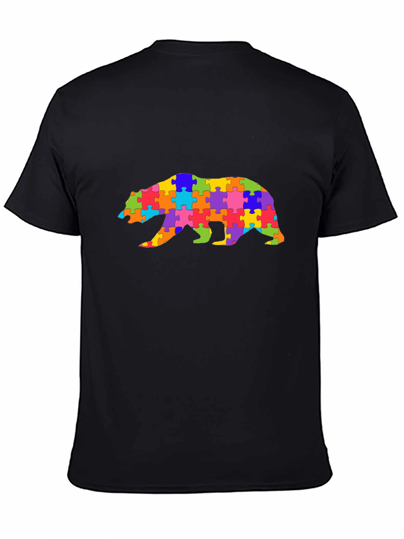 Autism Awareness Puzzle Bear Graphic Tee
