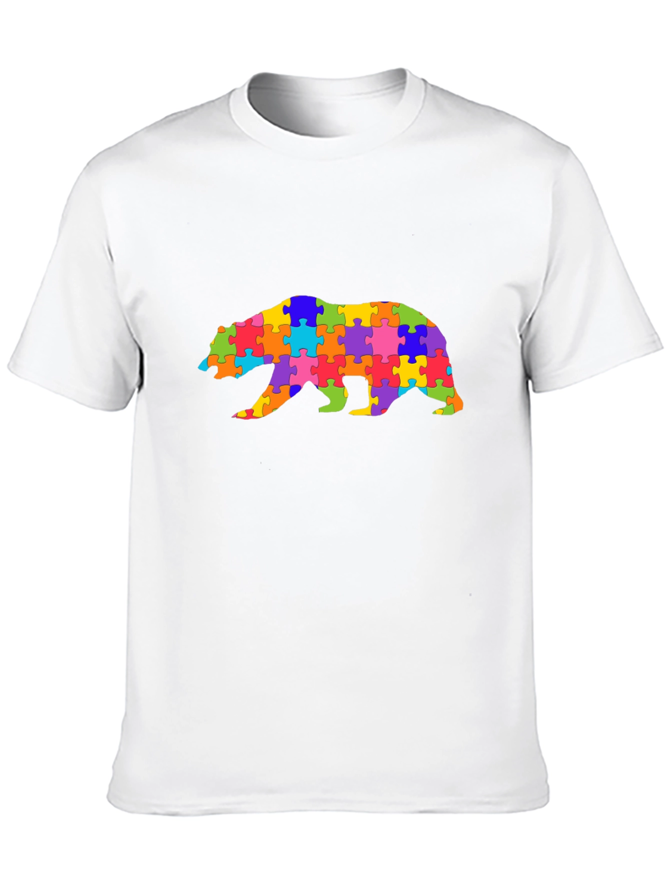 Autism Awareness Puzzle Bear Graphic Tee