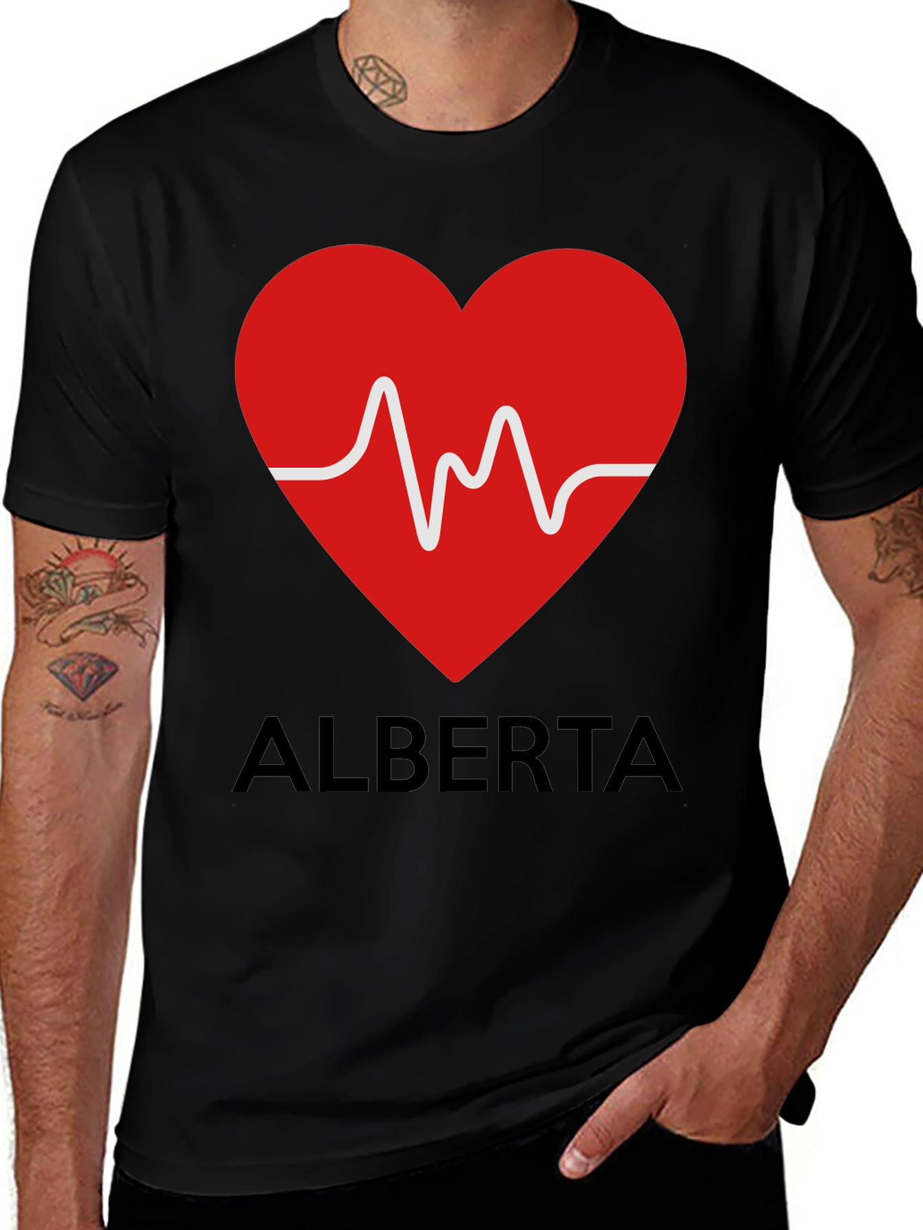 Alberta Love Heartbeat Graphic T-Shirt