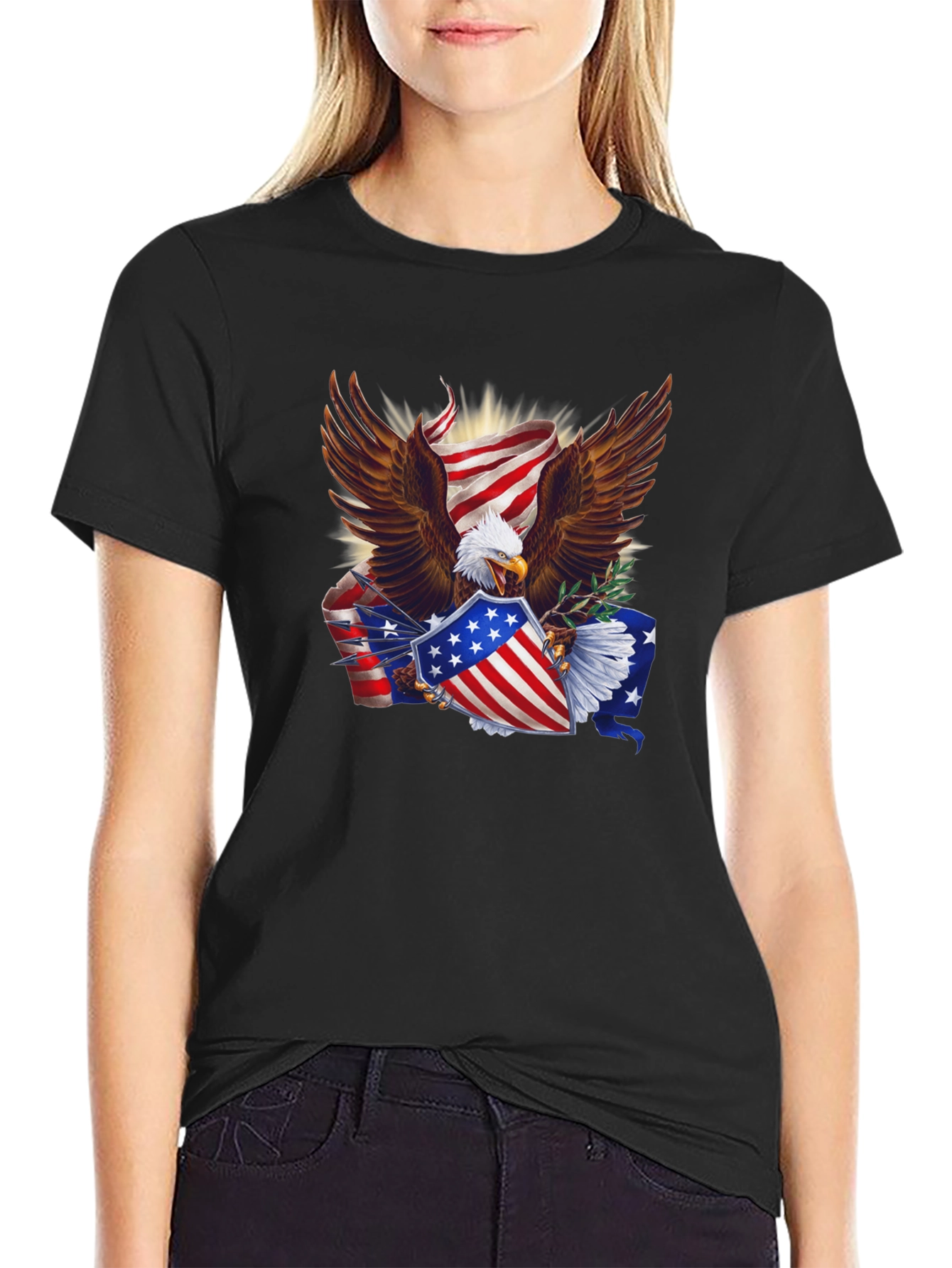 American Eagle Flag Graphic Tee