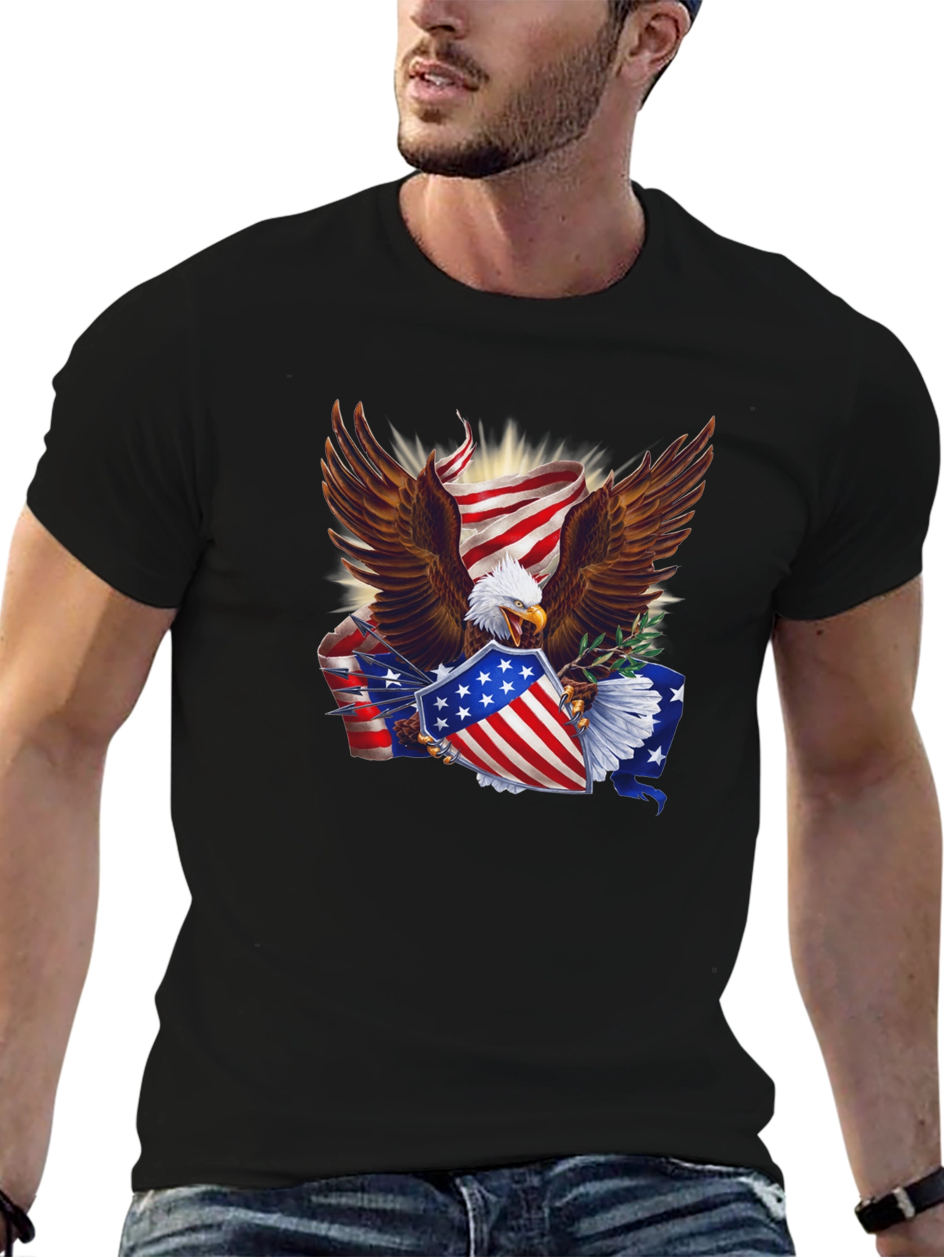 American Eagle Flag Graphic Tee